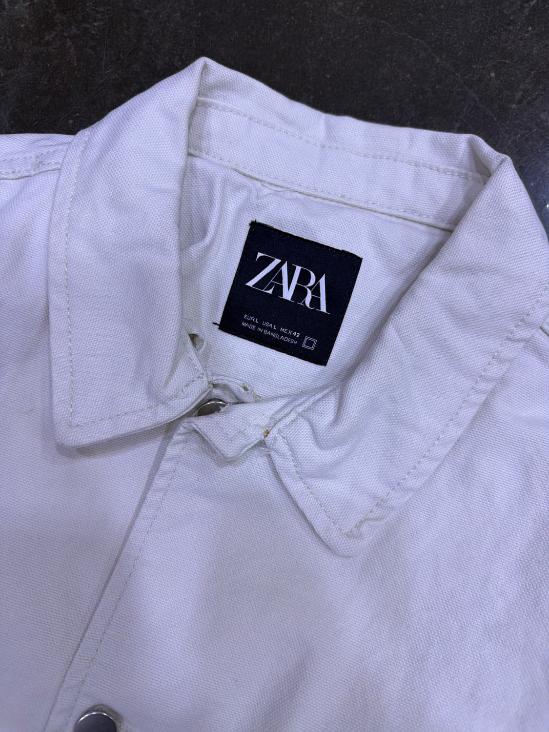 자라 캐쥬얼 스트럭처 화이트 자켓 L 상품이미지10