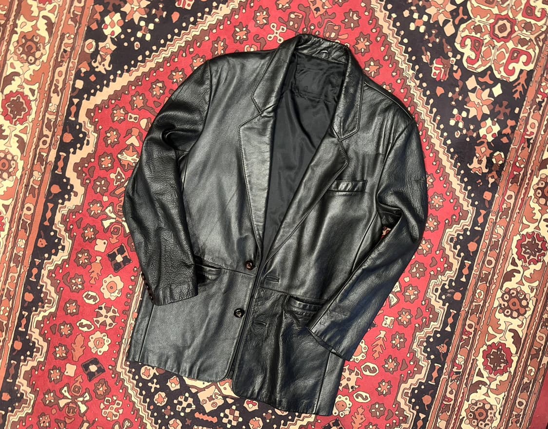 (L-XL ) 가죽마이 블레이져 가죽코트 가죽카코트 레더자켓 아메카지 상품이미지6