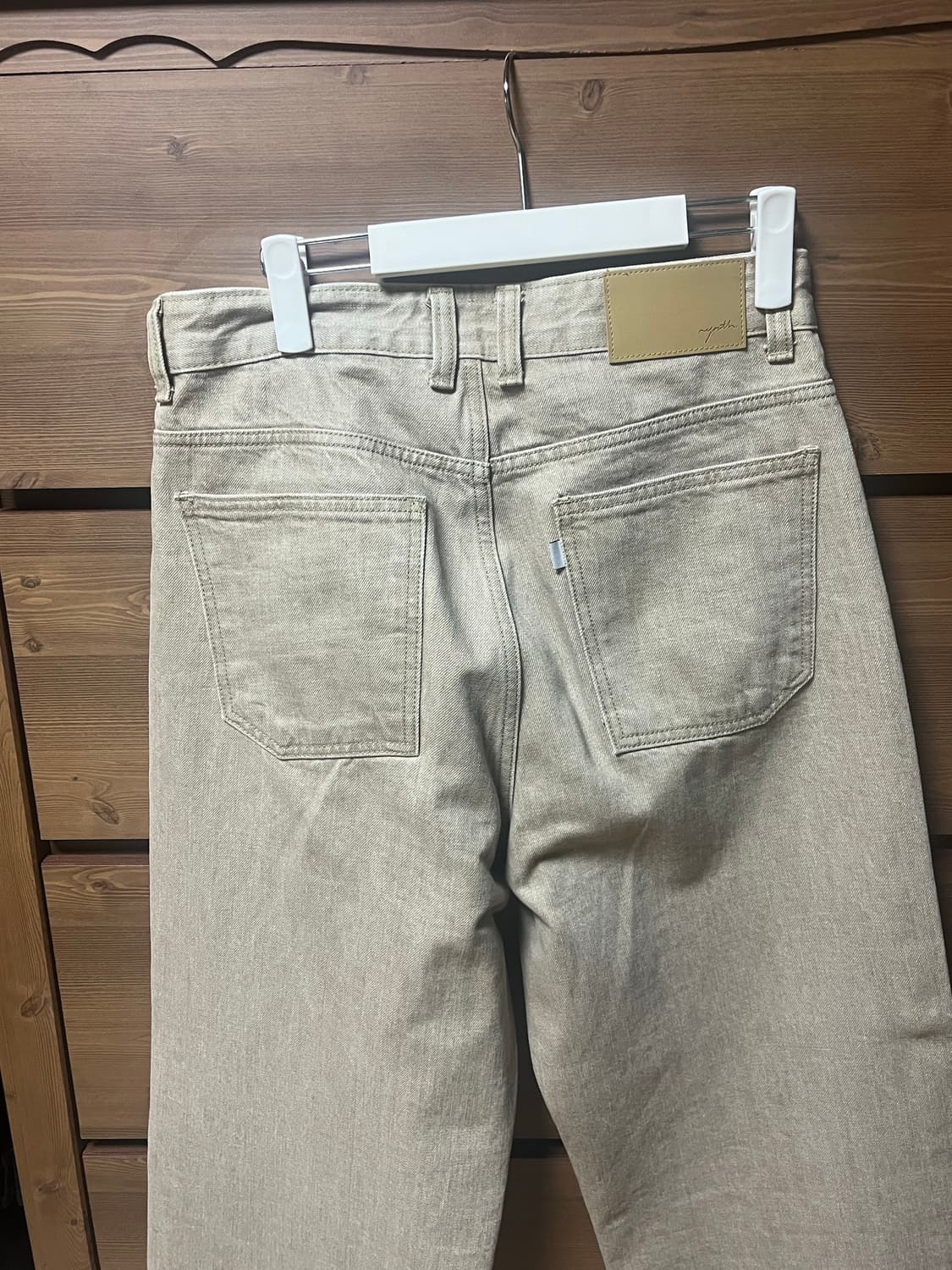 (s)유스 와이드 데님 베이지 상품이미지5