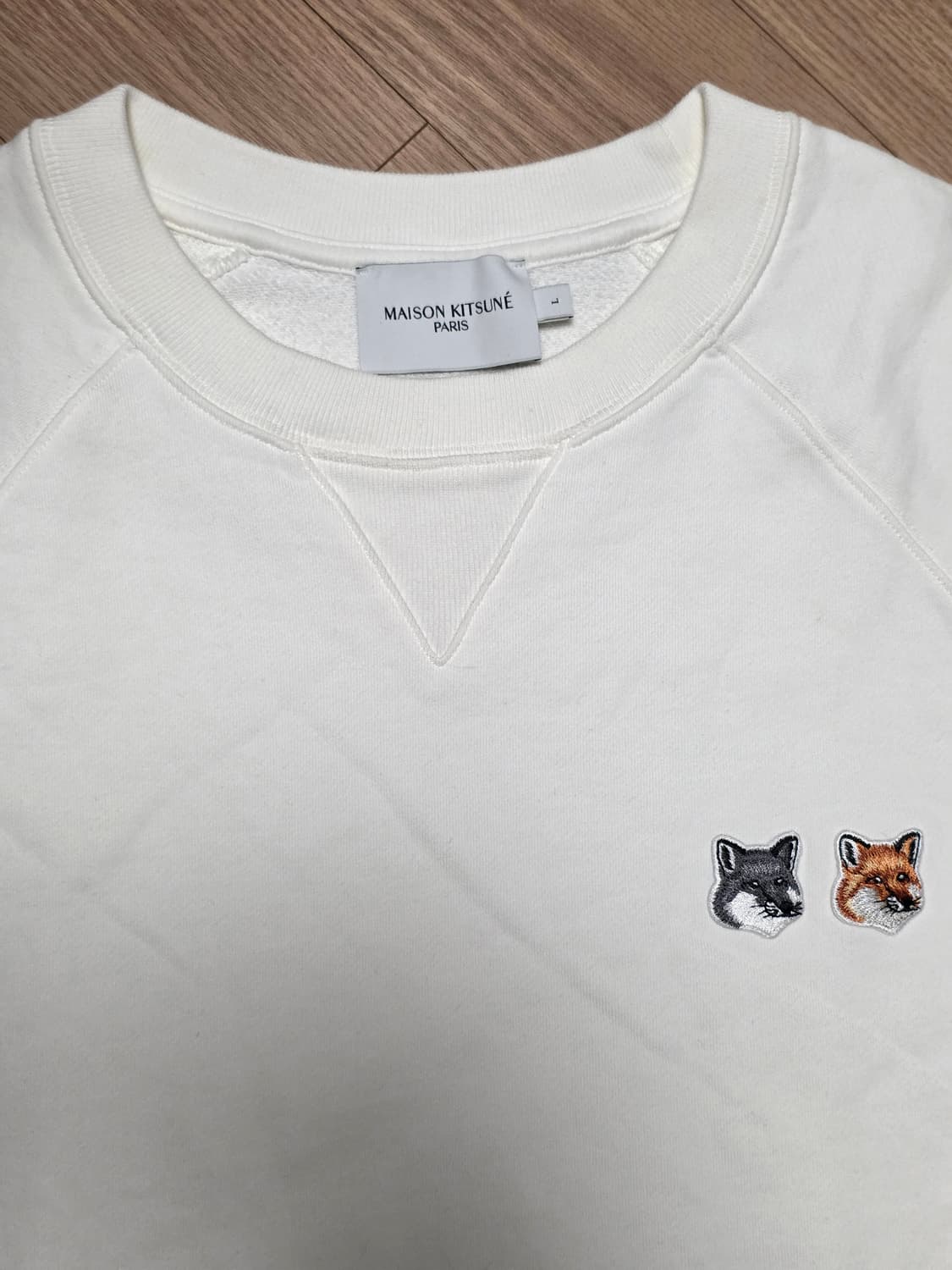 L) 메종키츠네 더블 헤드 패치 맨투맨 상품이미지2