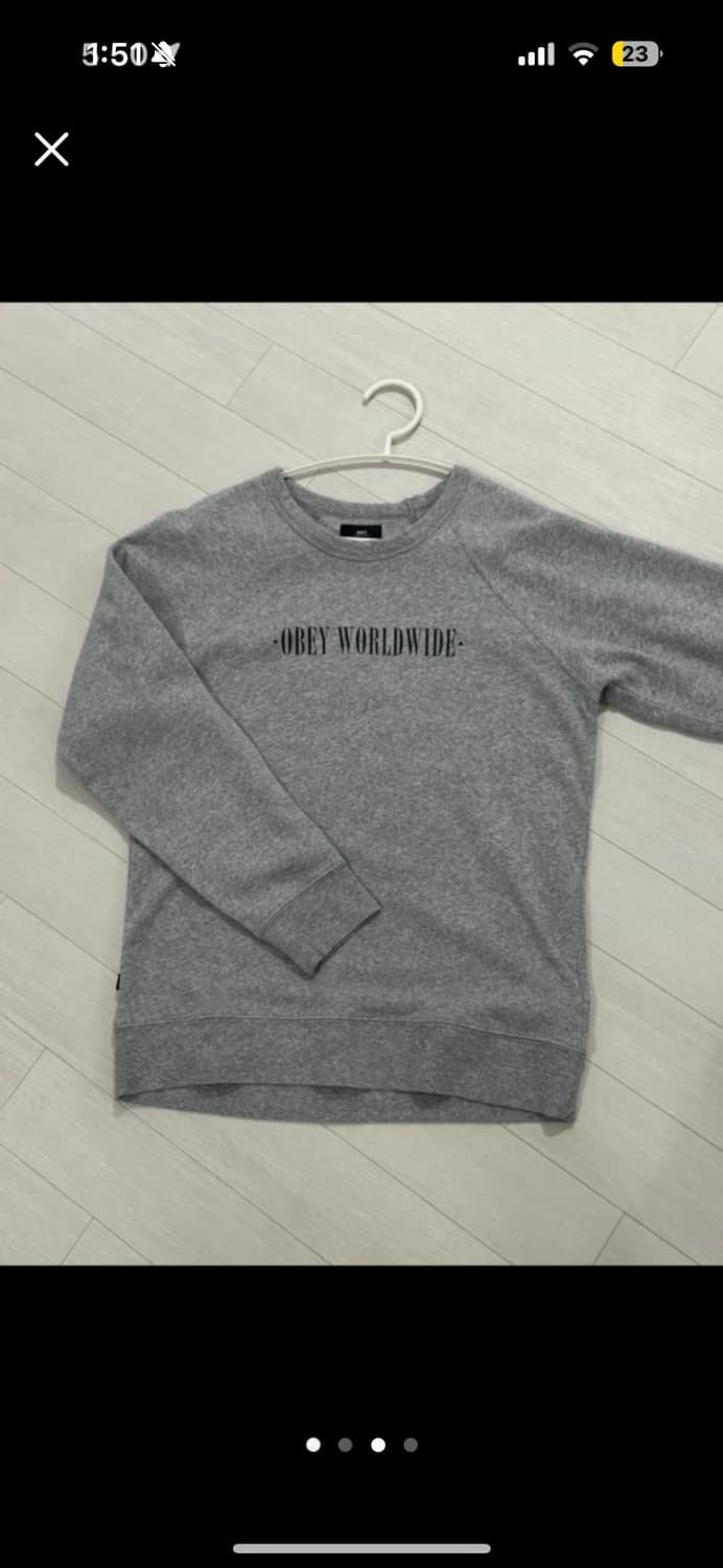 오베이 맨투맨 obey 3종 S (그레이,멜란지그레이, 화이트) 상품이미지3