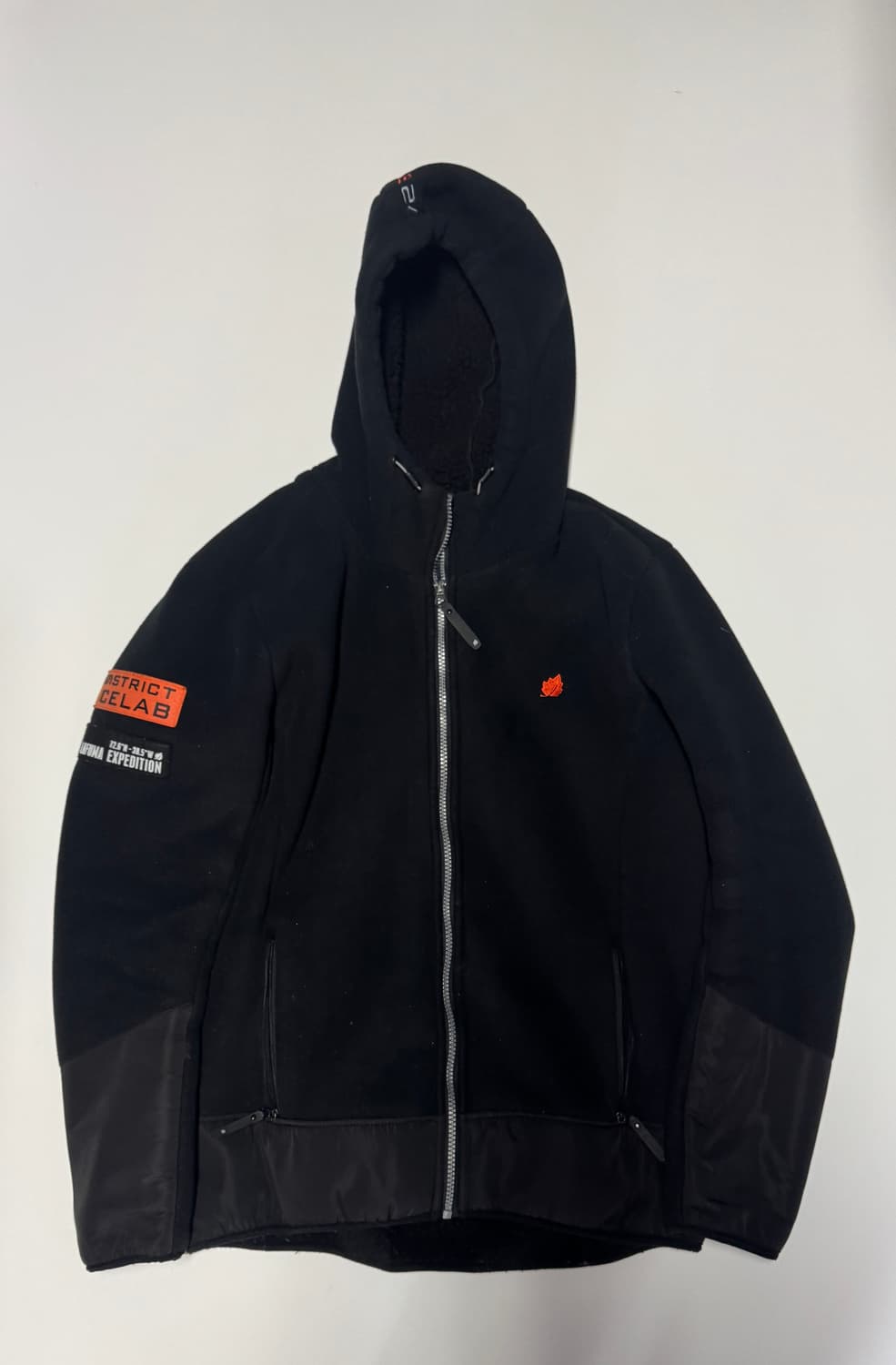 라푸마 Lapuma 보아털 안감 후드 플리스 자켓 L 블랙 상품이미지1