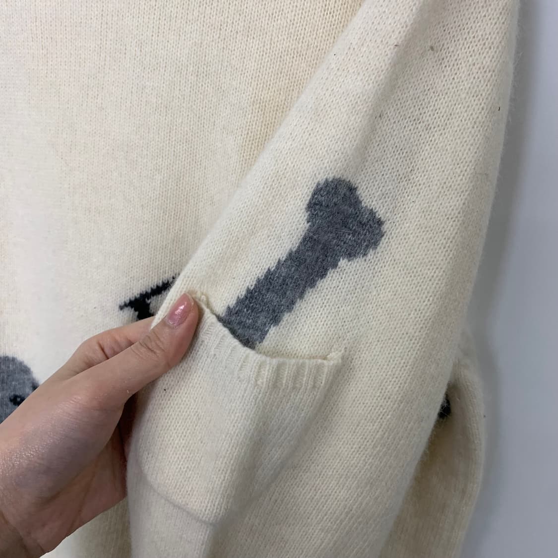 Vintage 아이보리 댕댕이 목폴라 니트 상품이미지4