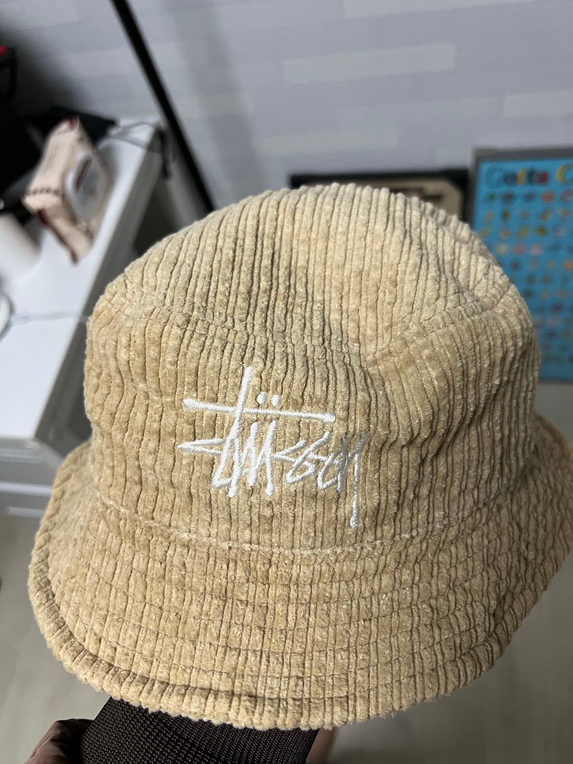 스투시 코듀로이 버킷햇 베이지 팝니다 상품이미지1