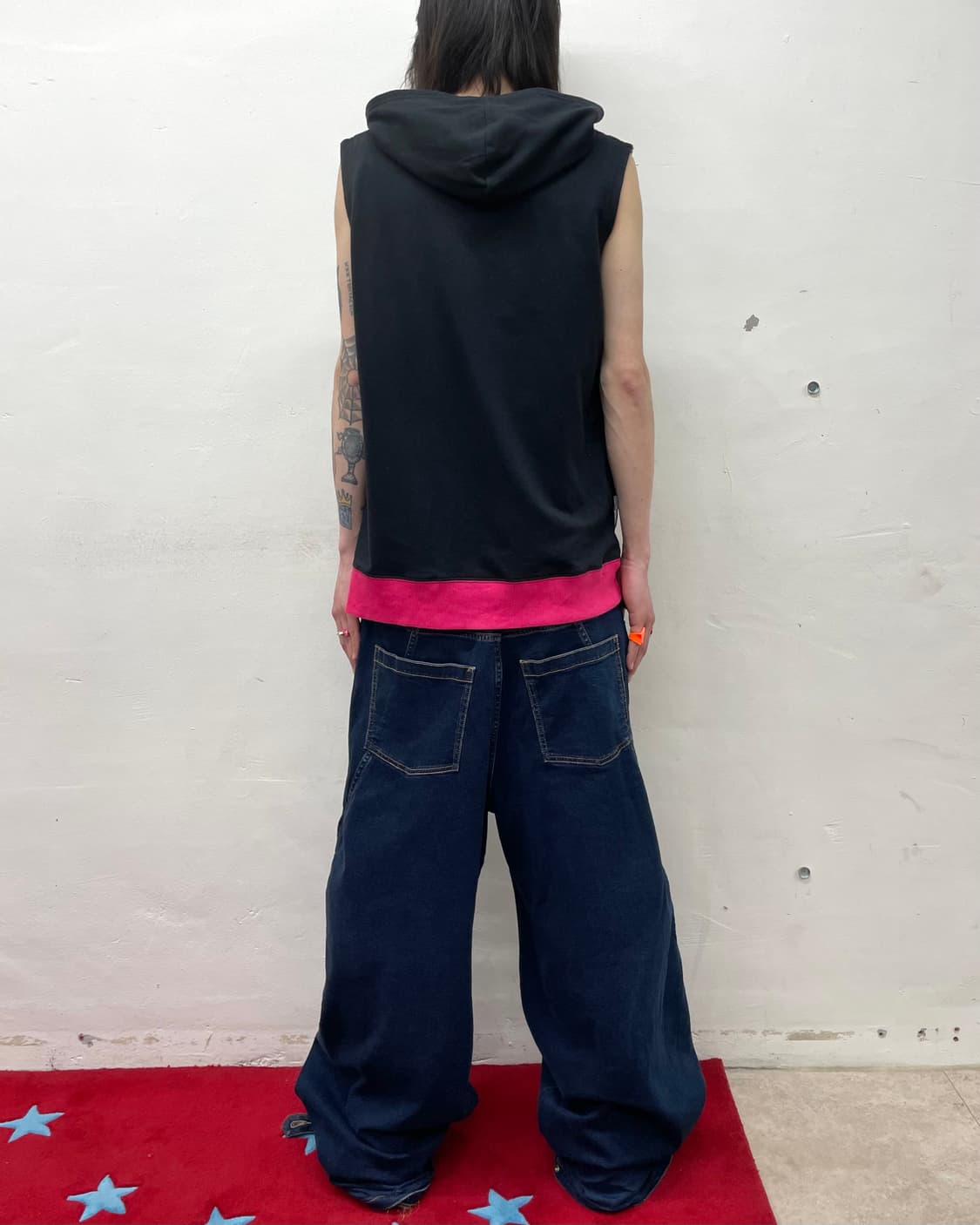 Retro lettering multi-hooded vest 상품이미지4