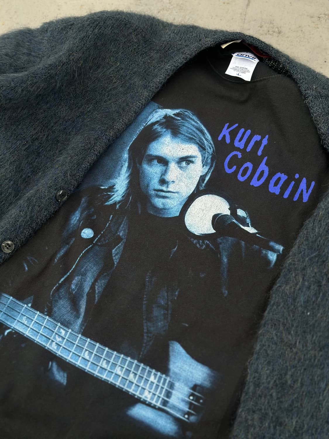 00s Kurt Cobain 빈티지 커트코베인 너바나 밴드티 L 상품이미지1