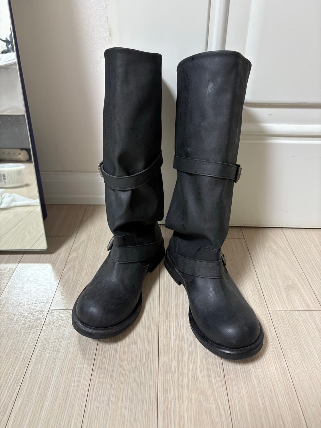 네거티브쓰리_Slouchy Long Boot_Washed Black 상품이미지2