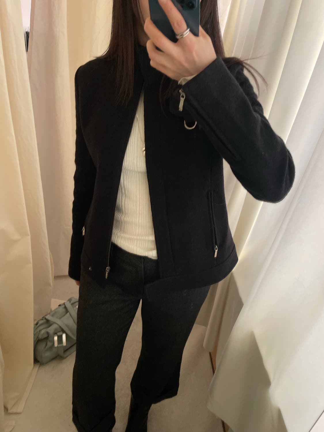 vintage high neck boucle wool jacket 상품이미지10