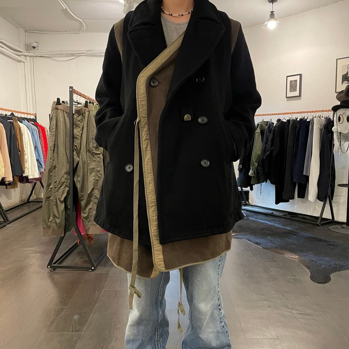 미하라 야스히로 2 in 1 오버사이즈 피코트 상품이미지7