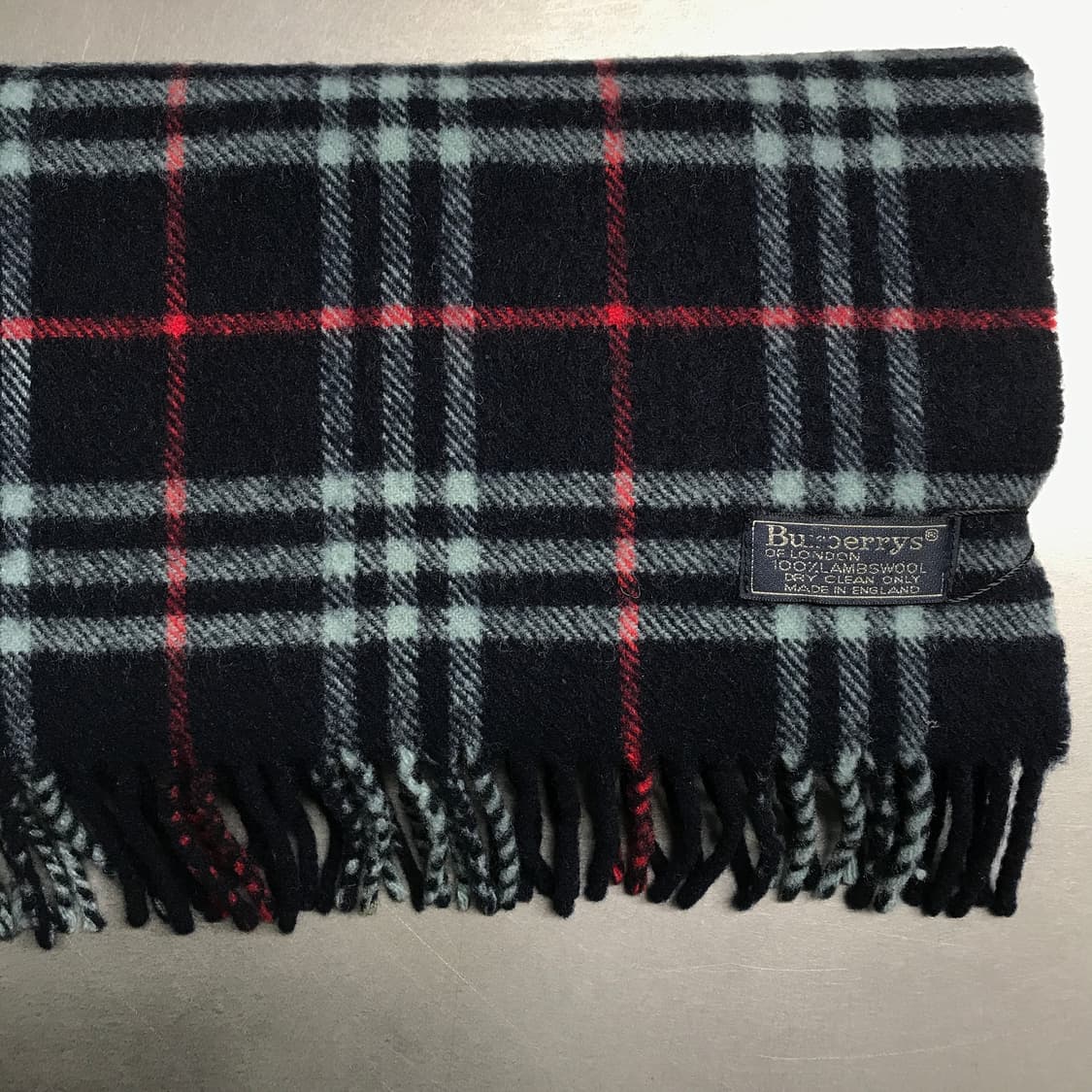 버버리 정품 램스울 머플러 네이비 상품이미지3