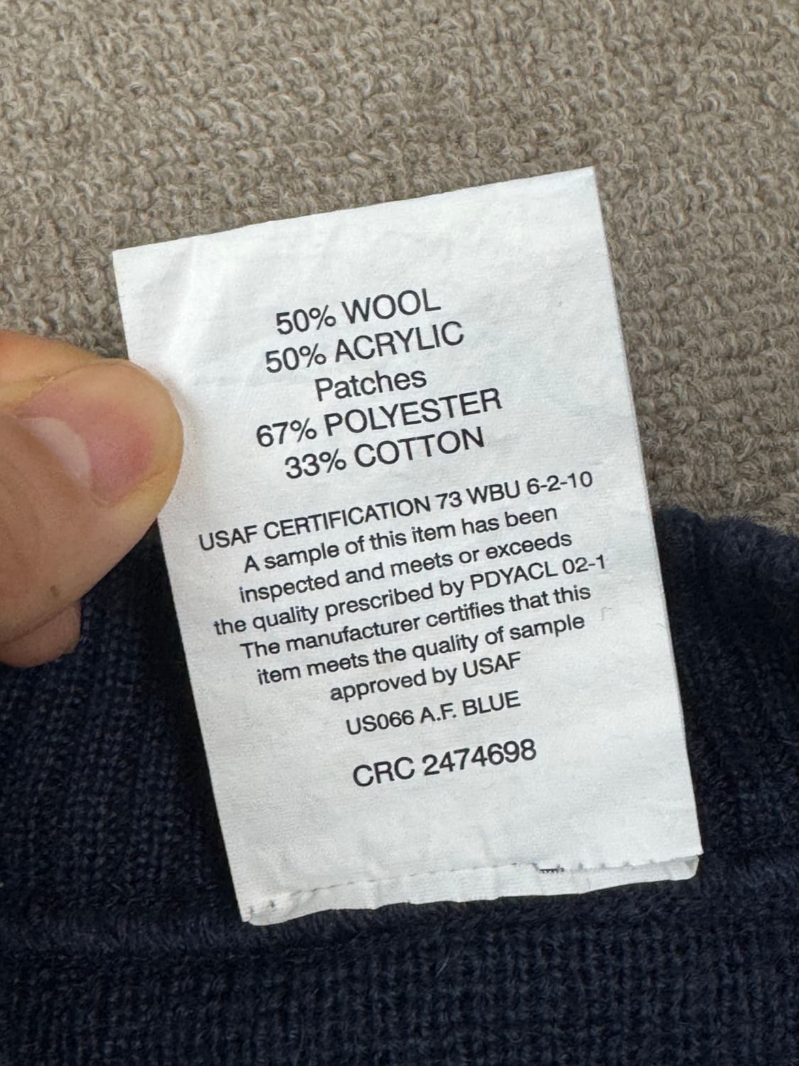 미 공군(USAF) 오리지널 코만도 스웨터 (계급장 포함) 상품이미지3