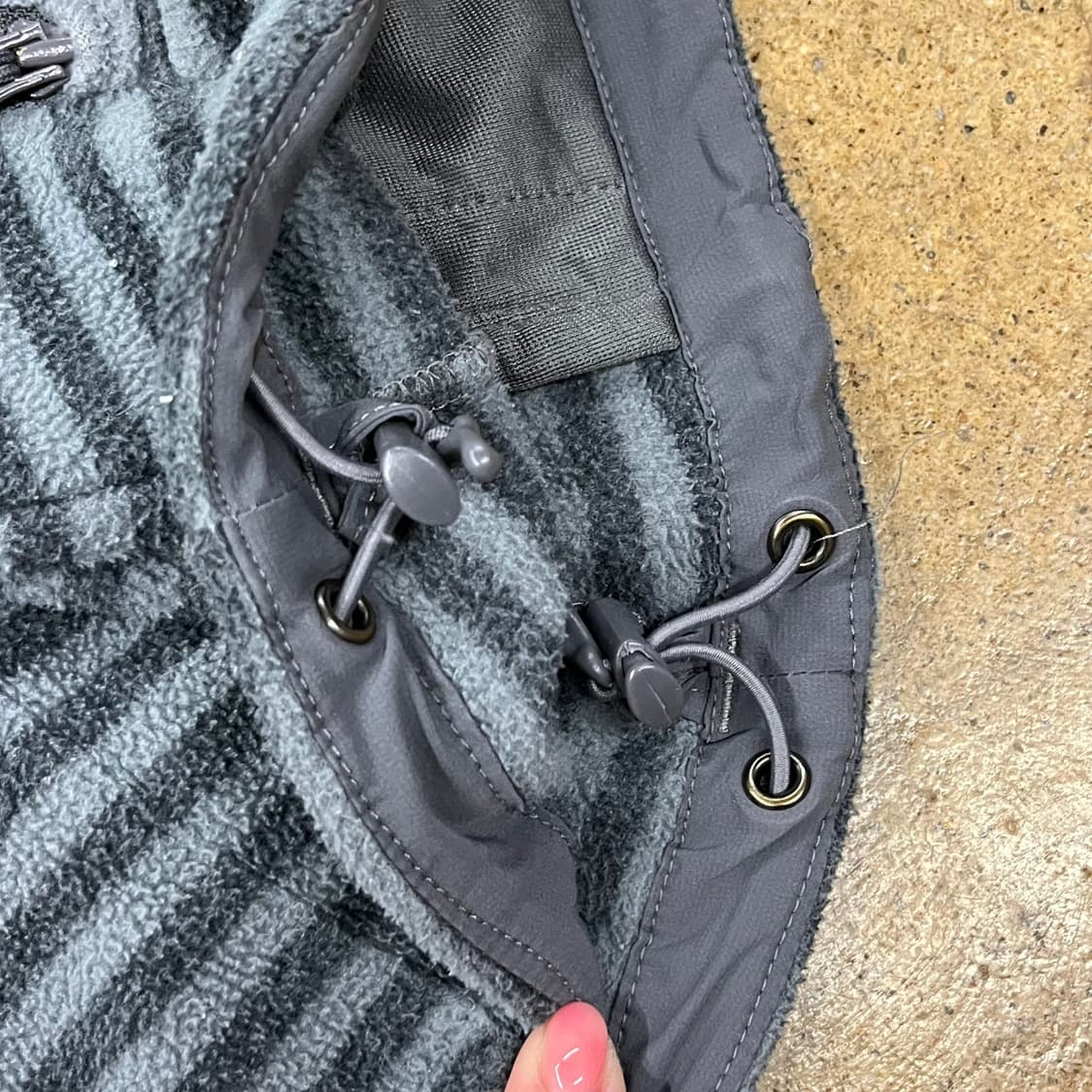 노스페이스 스트라이프 줄무늬 그레이 후리스 85 상품이미지10