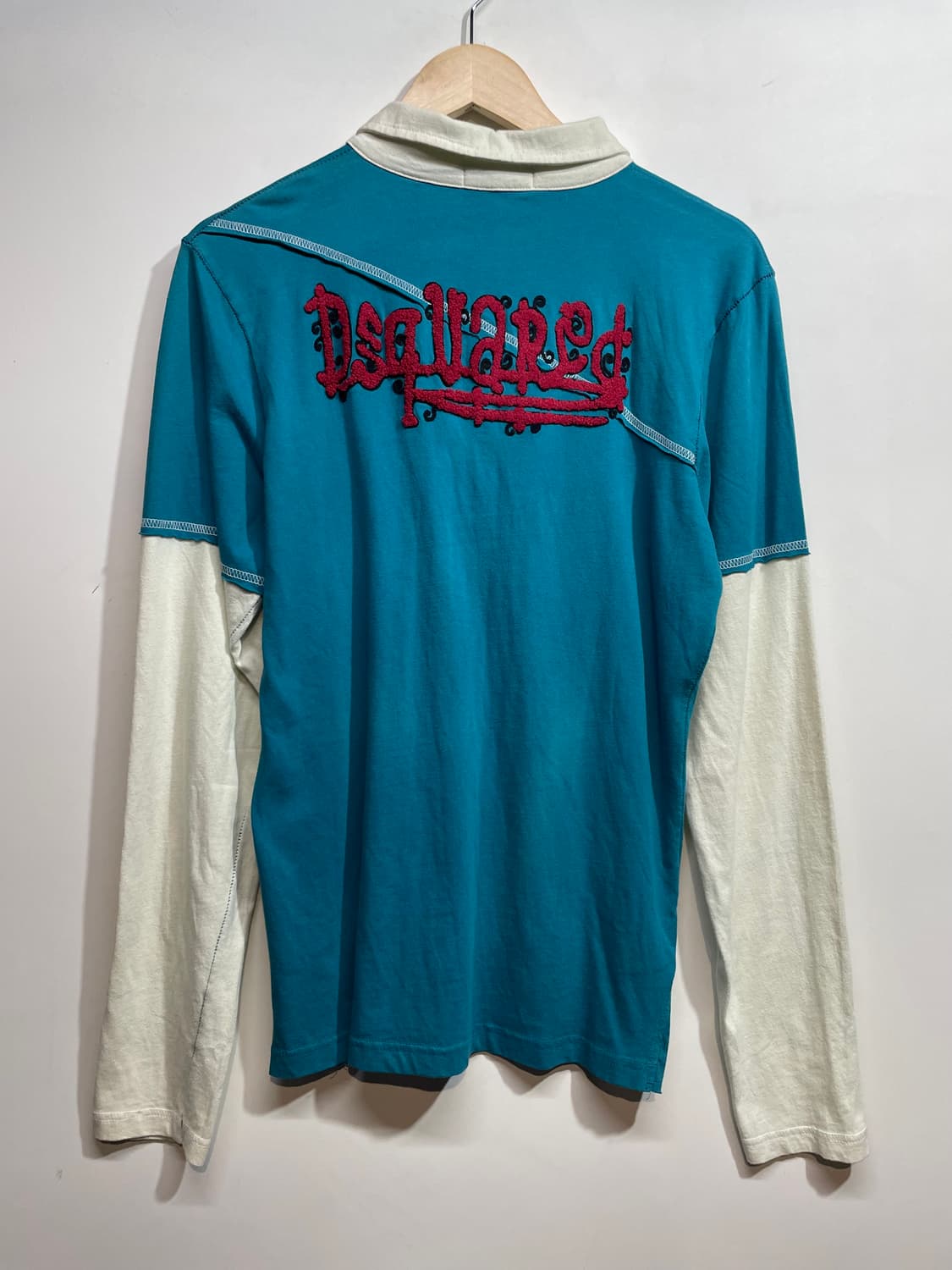 디스퀘어드 블루 롱슬리브 폴로티셔츠 상품이미지5