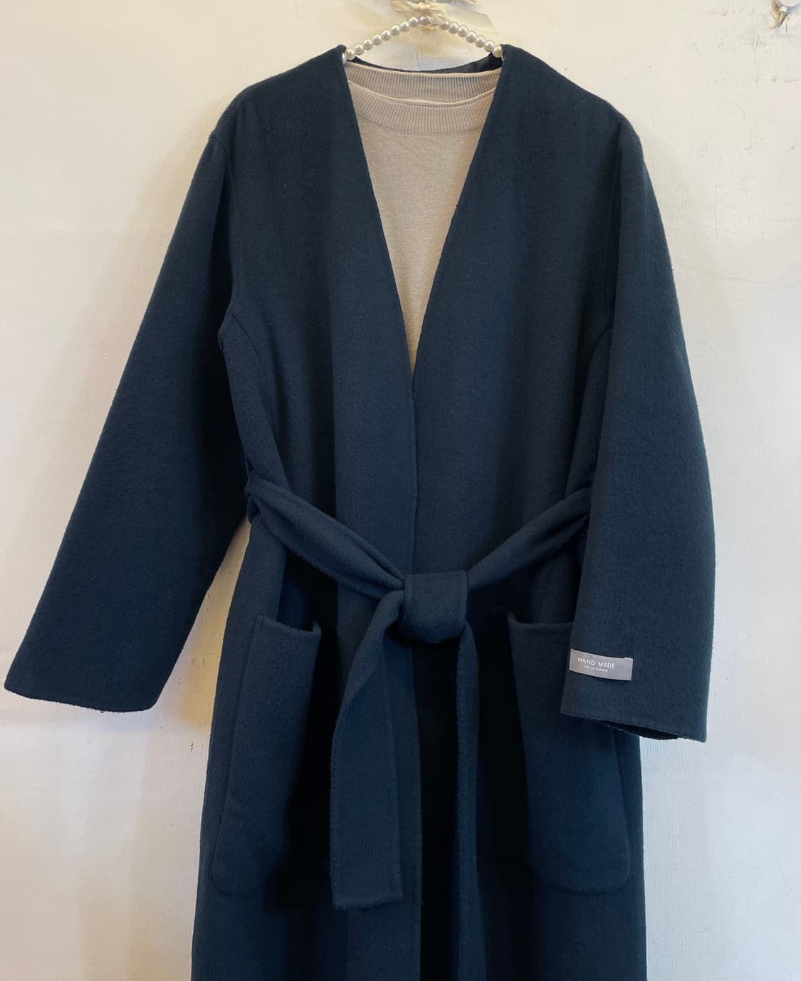 모조에스핀 핸드메이드 여성울코트 모직롱코트66 하객오피스출근연말룩데이트룩 상품이미지2