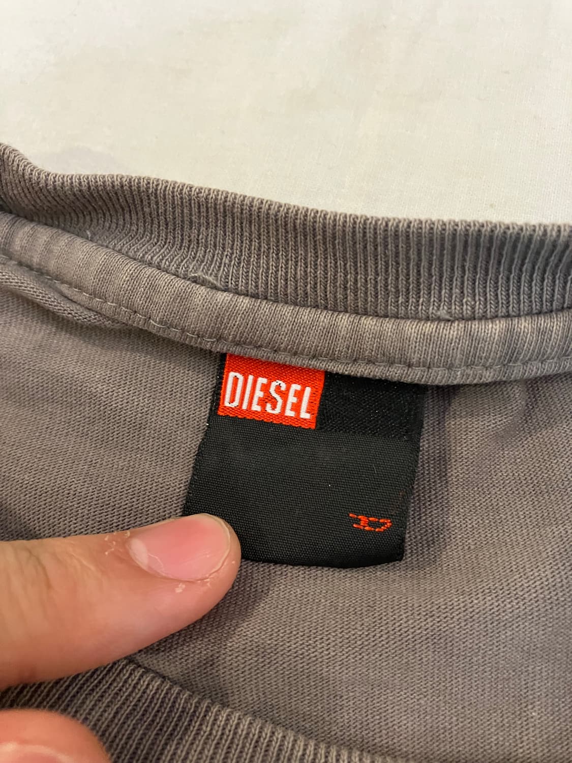 00s 디젤 아카이브 y2k 그런지 그래픽 티셔츠 그레이 상품이미지4