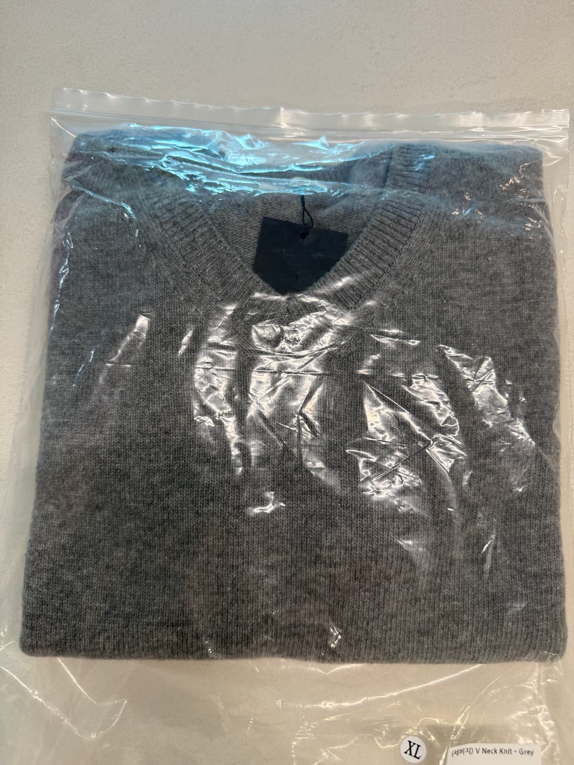 세비지 브이넥니트 그레이 XL 상품이미지2