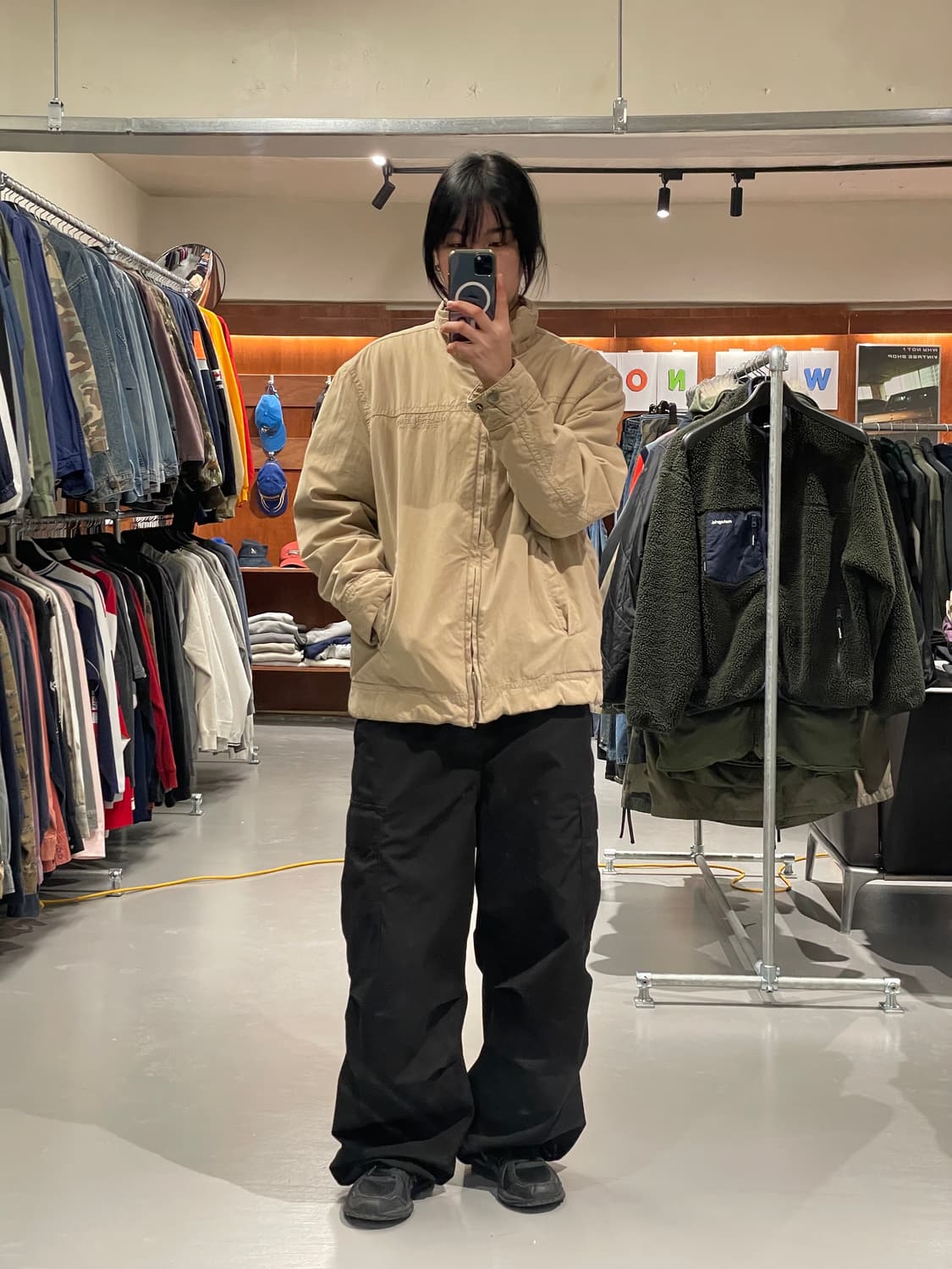 빈티지 블루종 플리스 자켓   상품이미지3