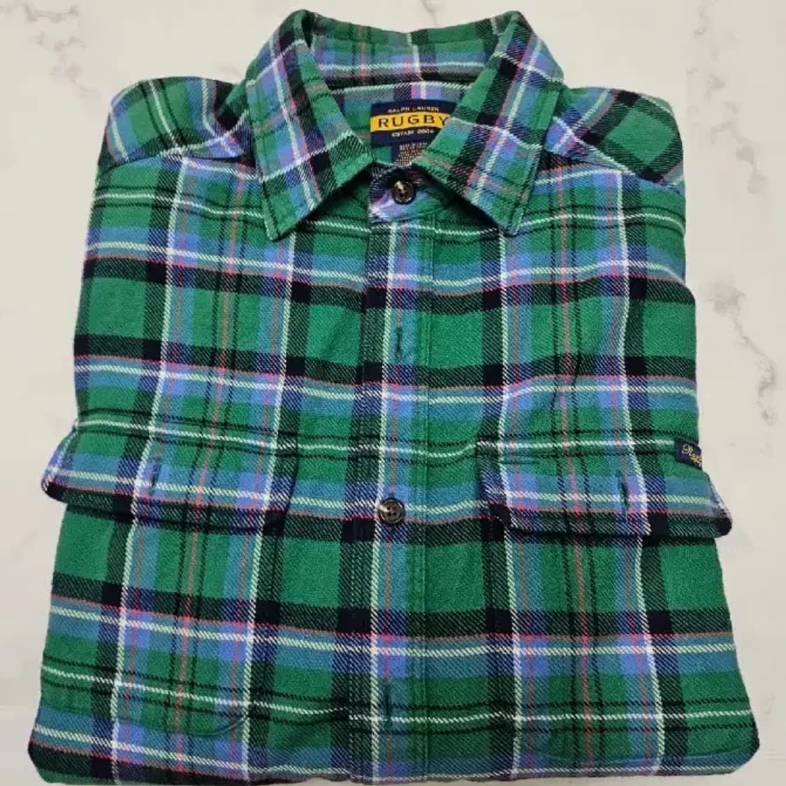 폴로 버질아블로 파이렉스 오프화이트 Rugby 체크 셔츠 95~100 상품이미지8
