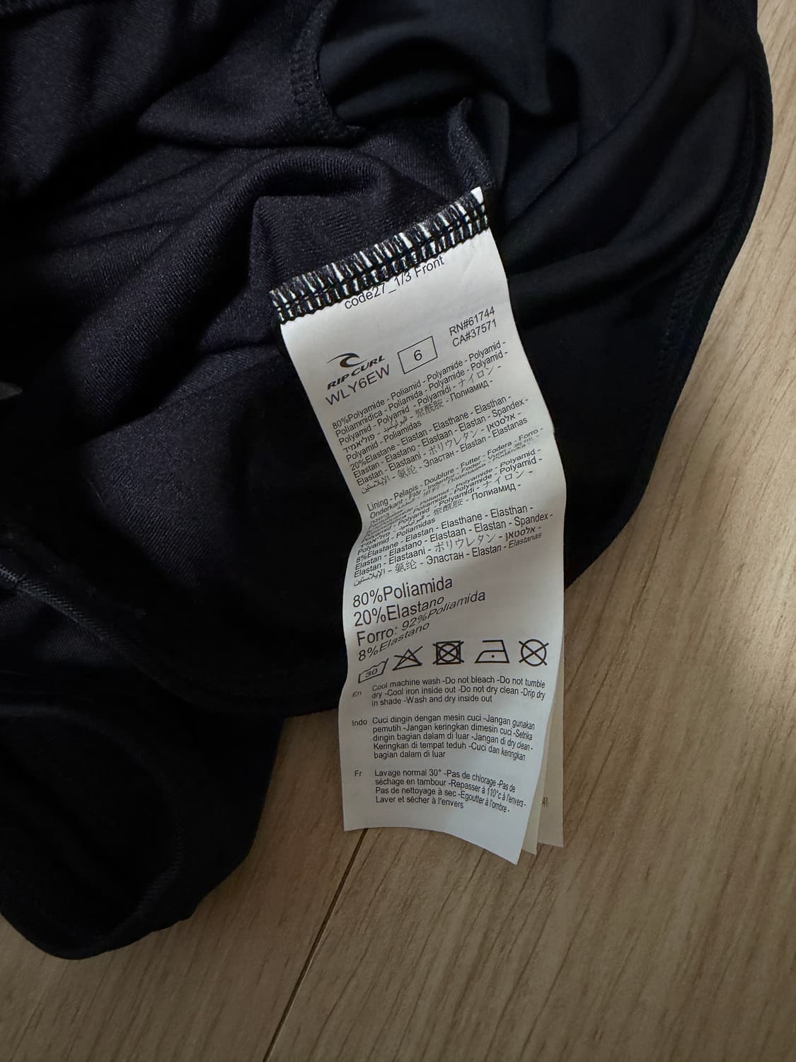 립컬 블랙 여성 웻슈트 서핑슈트 점프슈트 XS(1mm) 상품이미지2