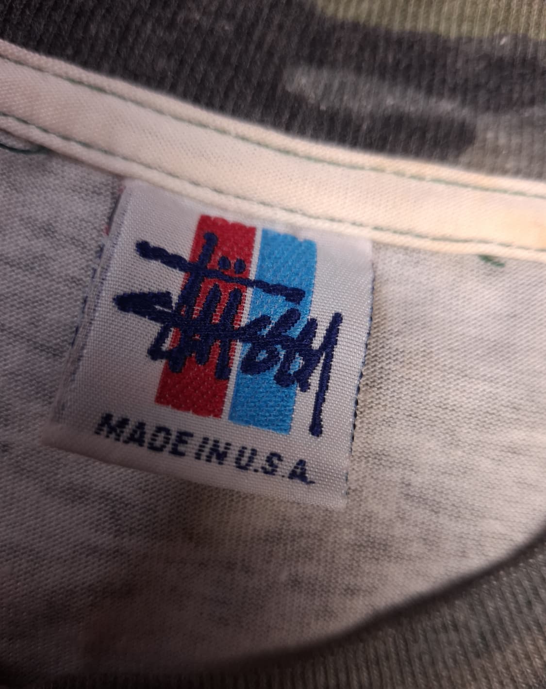 오리지날 90's 스투시 stussy 아웃도어 카모 반팔티  상품이미지4