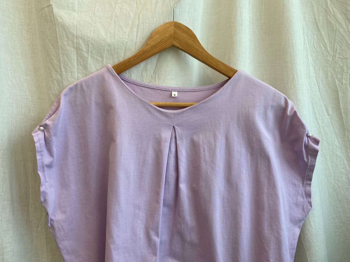 퍼플 진주 반팔티셔츠(M) 상품이미지3
