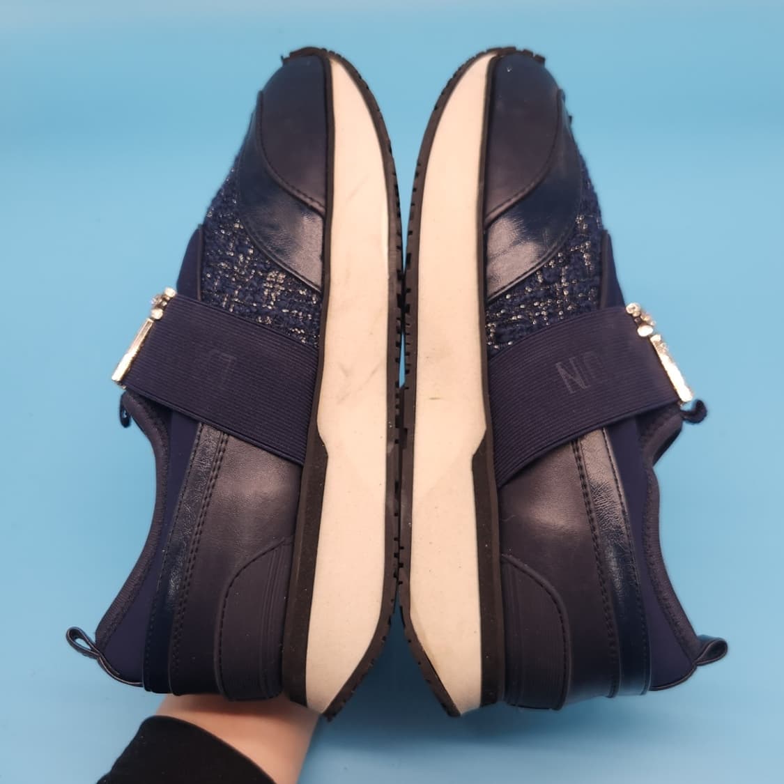 oo 랑방 네이비 슬립온 250 굽6 상품이미지5