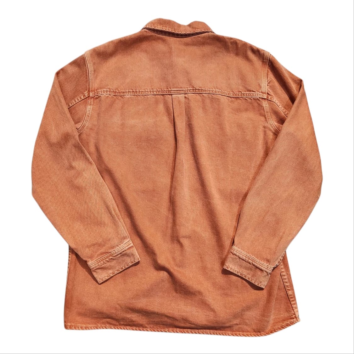 자라 포켓 데님 셔츠 오렌지 브라운 (XL) 상품이미지2