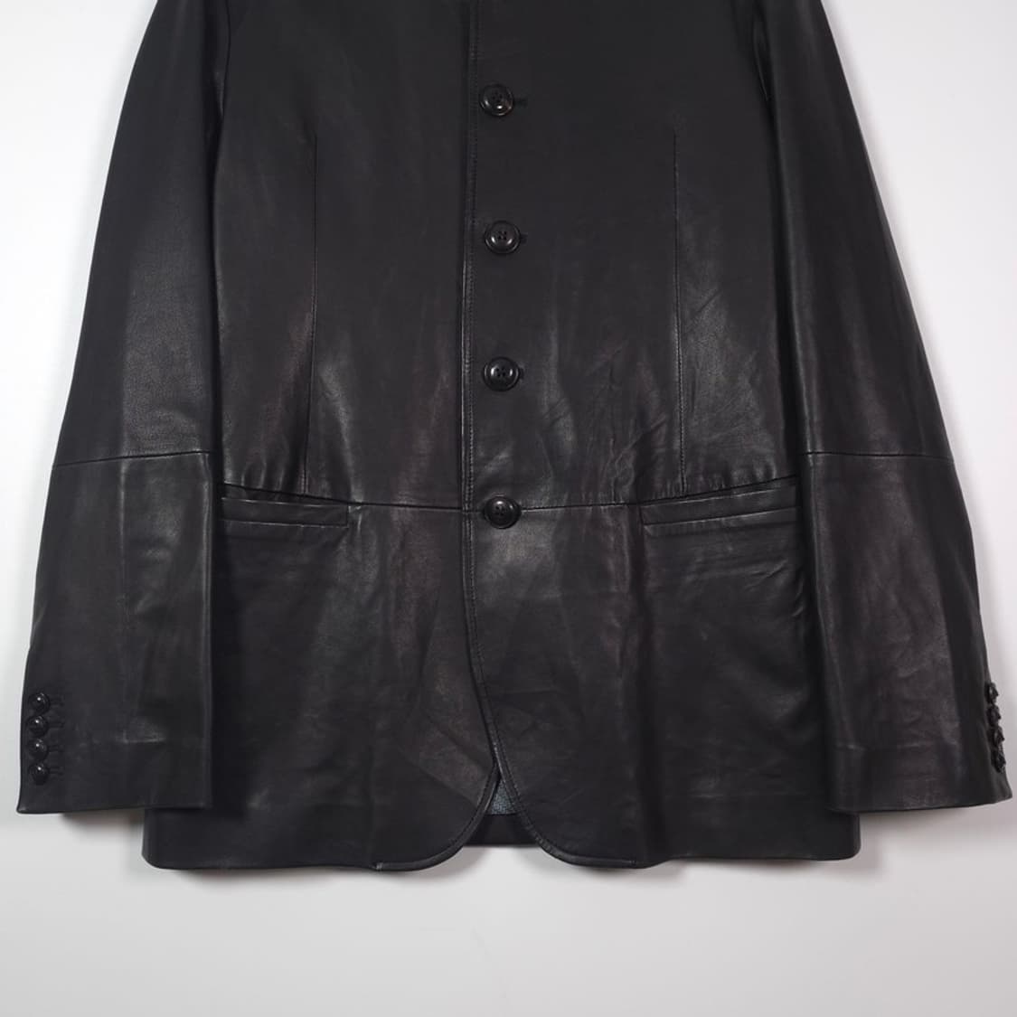 아르마니 꼴레지오니 양가죽 차이나카라 레더 자켓 48 상품이미지4