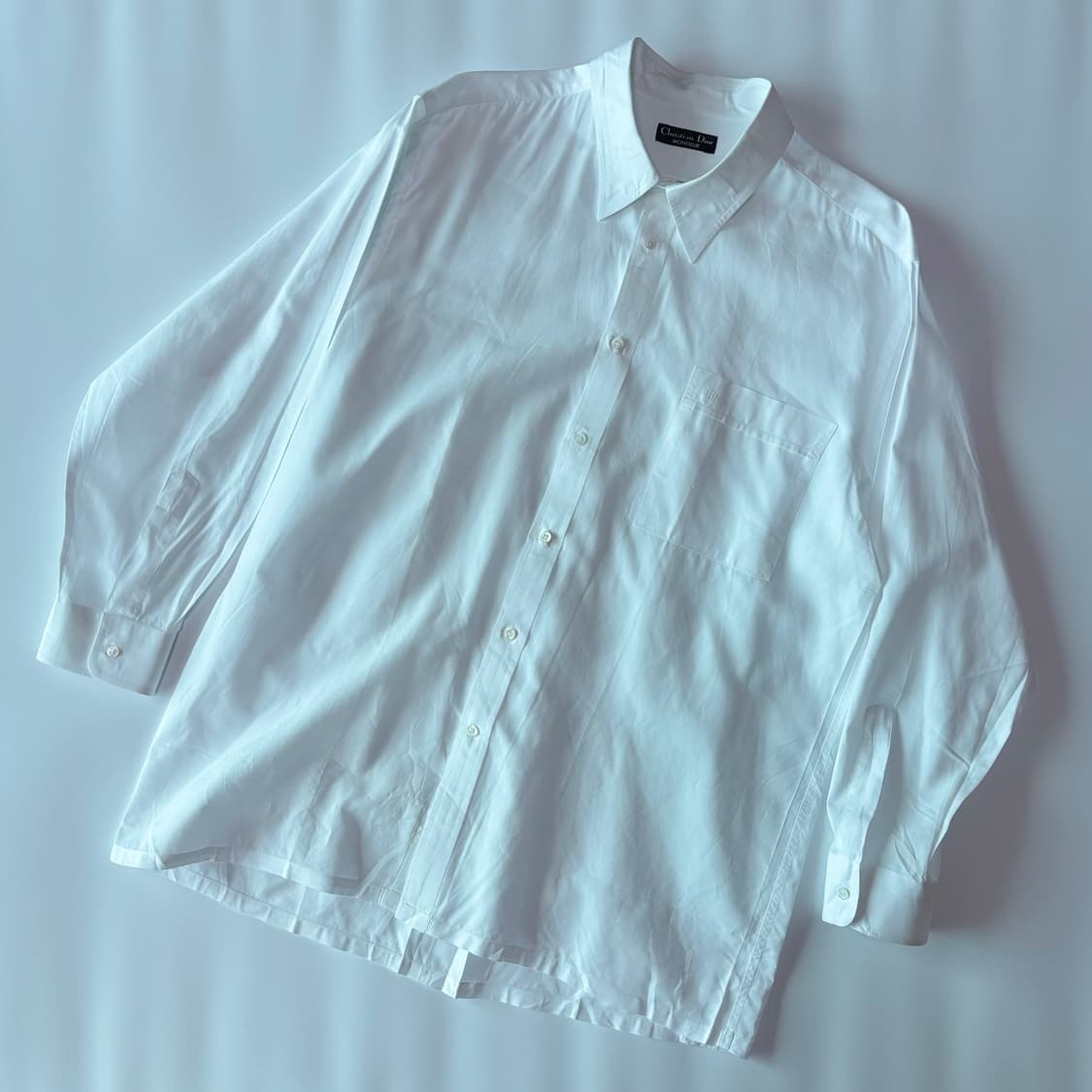 크리스챤 디올 무슈 자수 로고 포켓 화이트 셔츠 상품이미지1