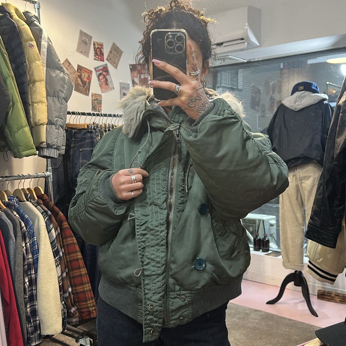 빈티지 밀리터리 N-2B 플라이트 자켓(항공)L 상품이미지2