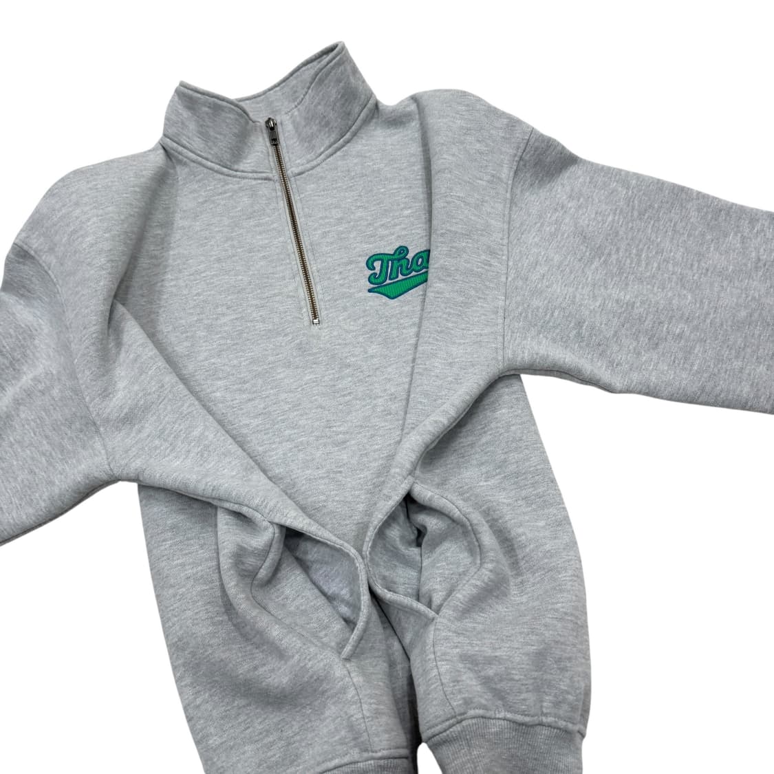 디스이즈네버댓 하프집업 스웻셔츠 맨투맨 헤더 그레이 XL 상품이미지3