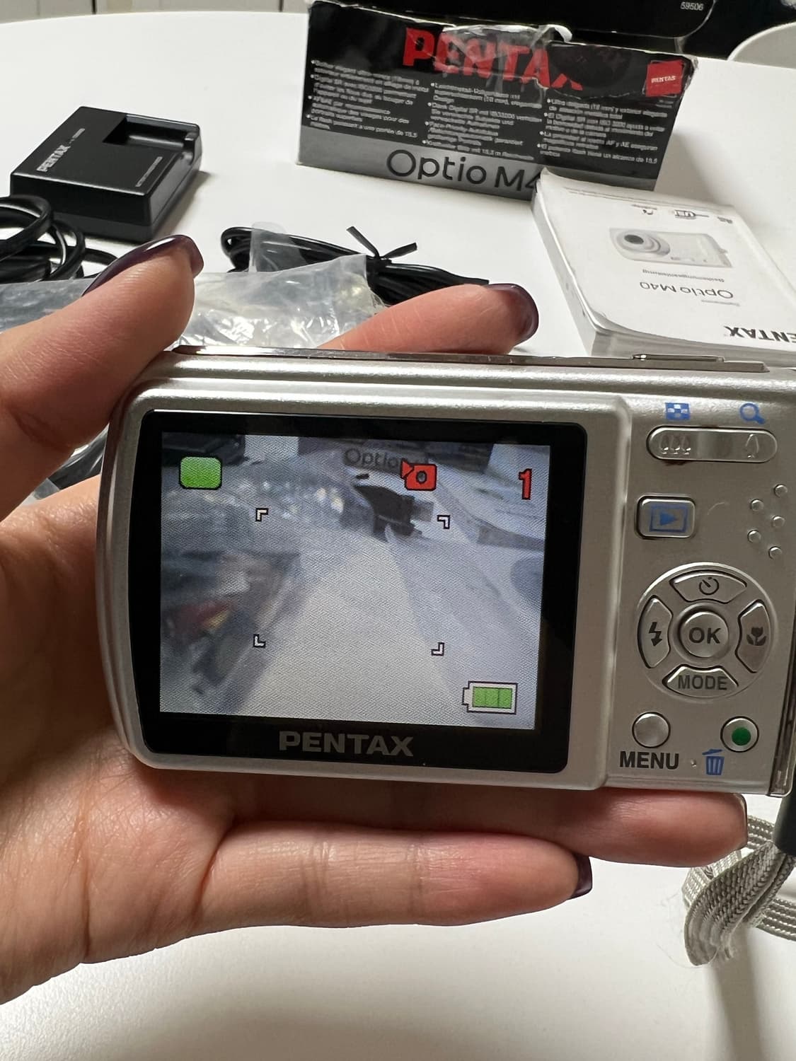 (풀박스) Pentax optio M40 실버 빈티지 디카 상품이미지4
