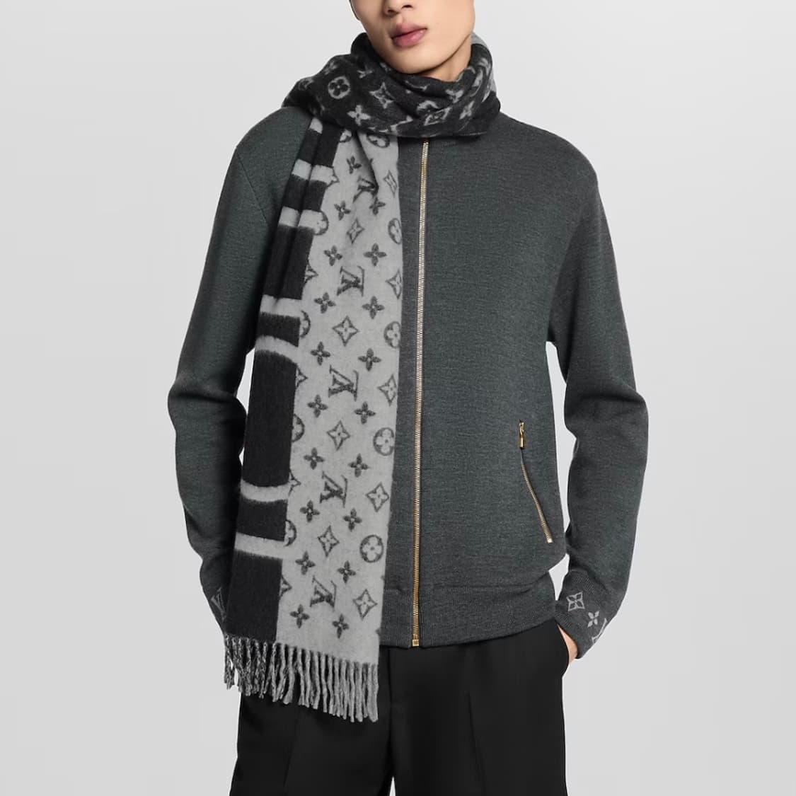 [새상품/선물가능] 루이비통 모노그램 스플릿 캐시미어 머플러 목도리 상품이미지8