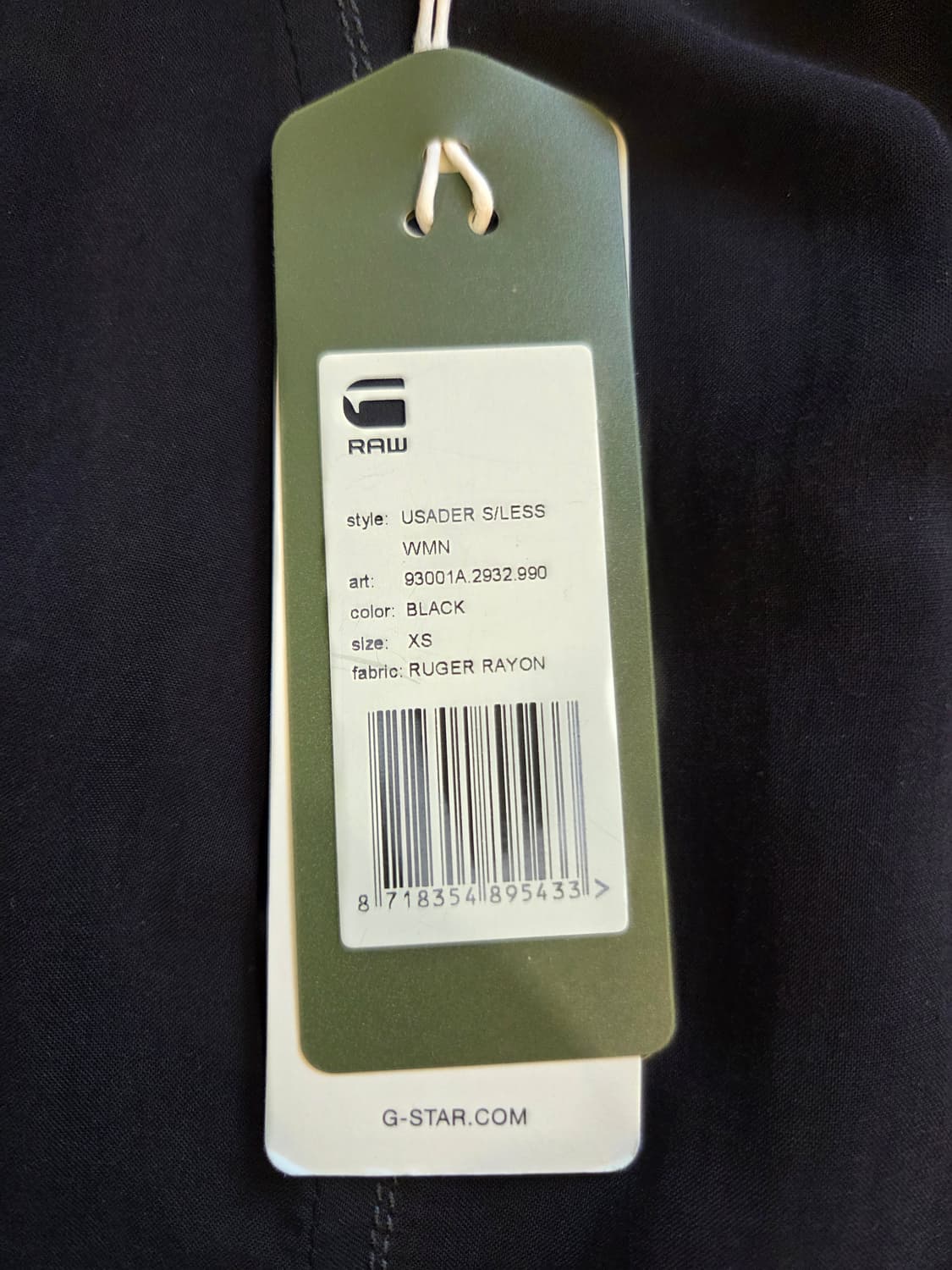 G-Star RAW 블랙 남성 조끼(XS) 상품이미지9