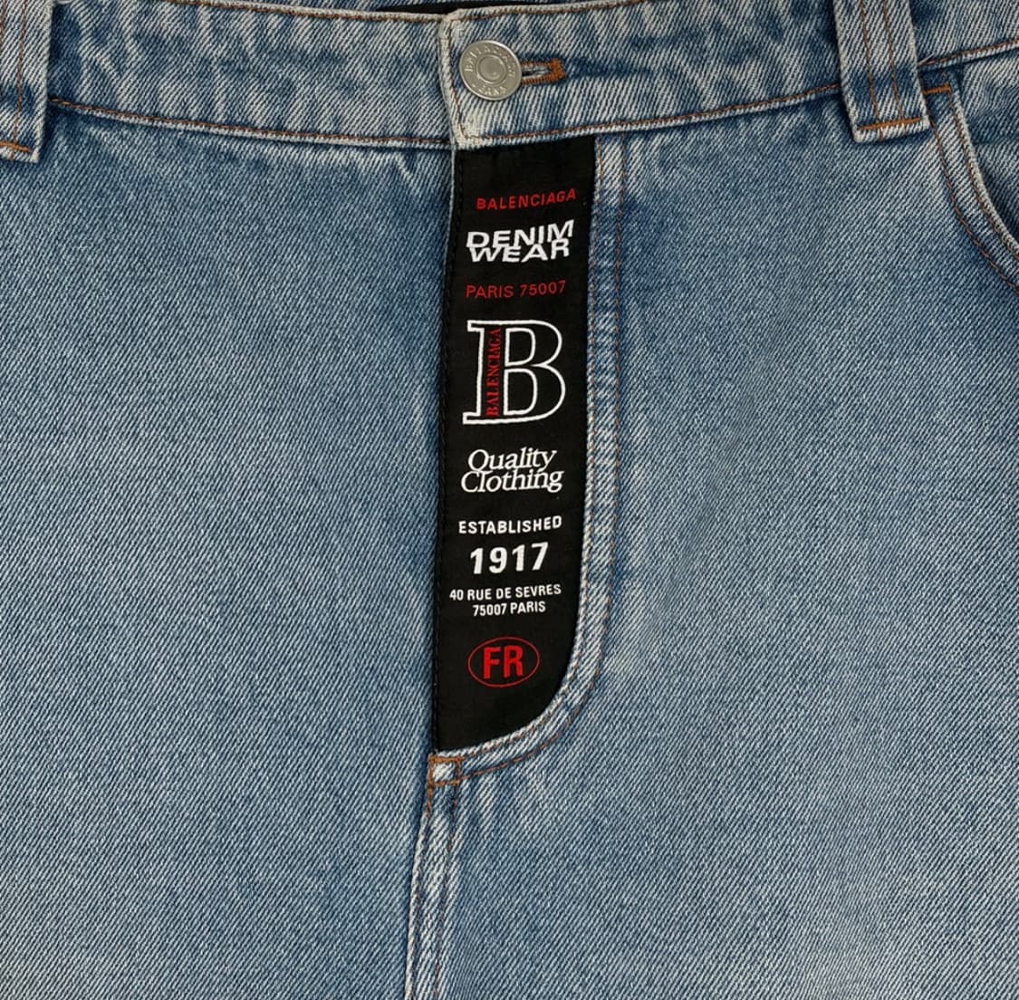 [31] 발렌시아가 남성 스케이터 데님 버뮤다 하프 반바지 쇼츠 연청 상품이미지3