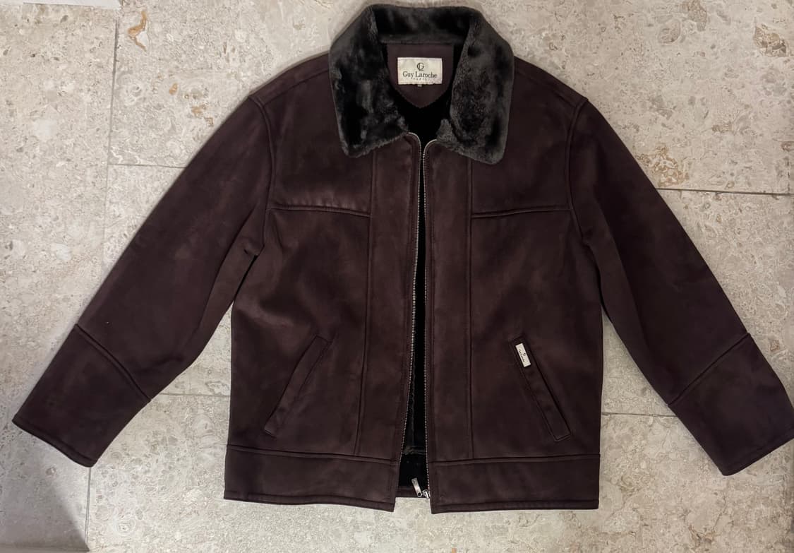 Guy laroche 스웨이드 집업 상품이미지1