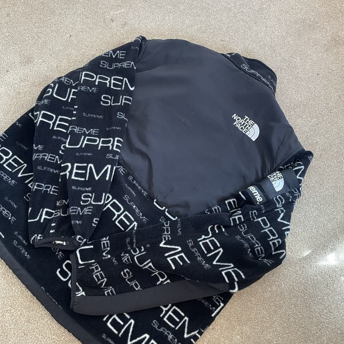 슈프림 x 노스페이스 스팁 테크 플리스 자켓 블랙 상품이미지4