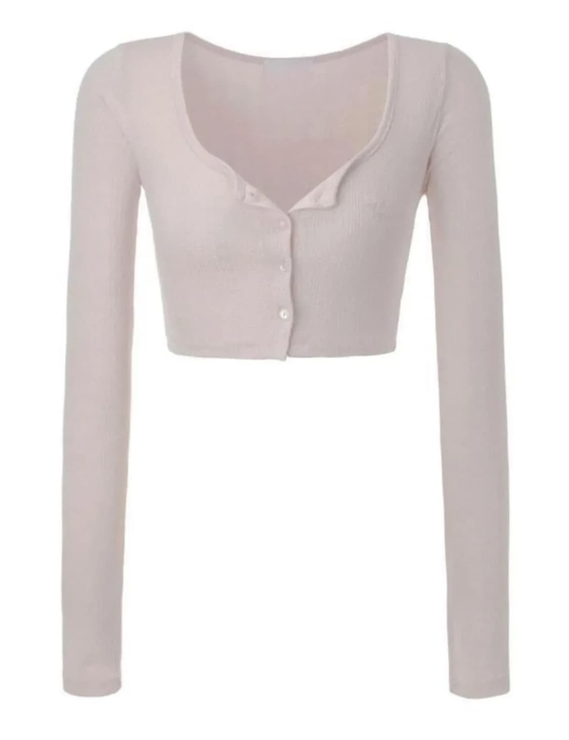 쓰리타임즈 베이비 크롭 가디건 핑크 상품이미지1