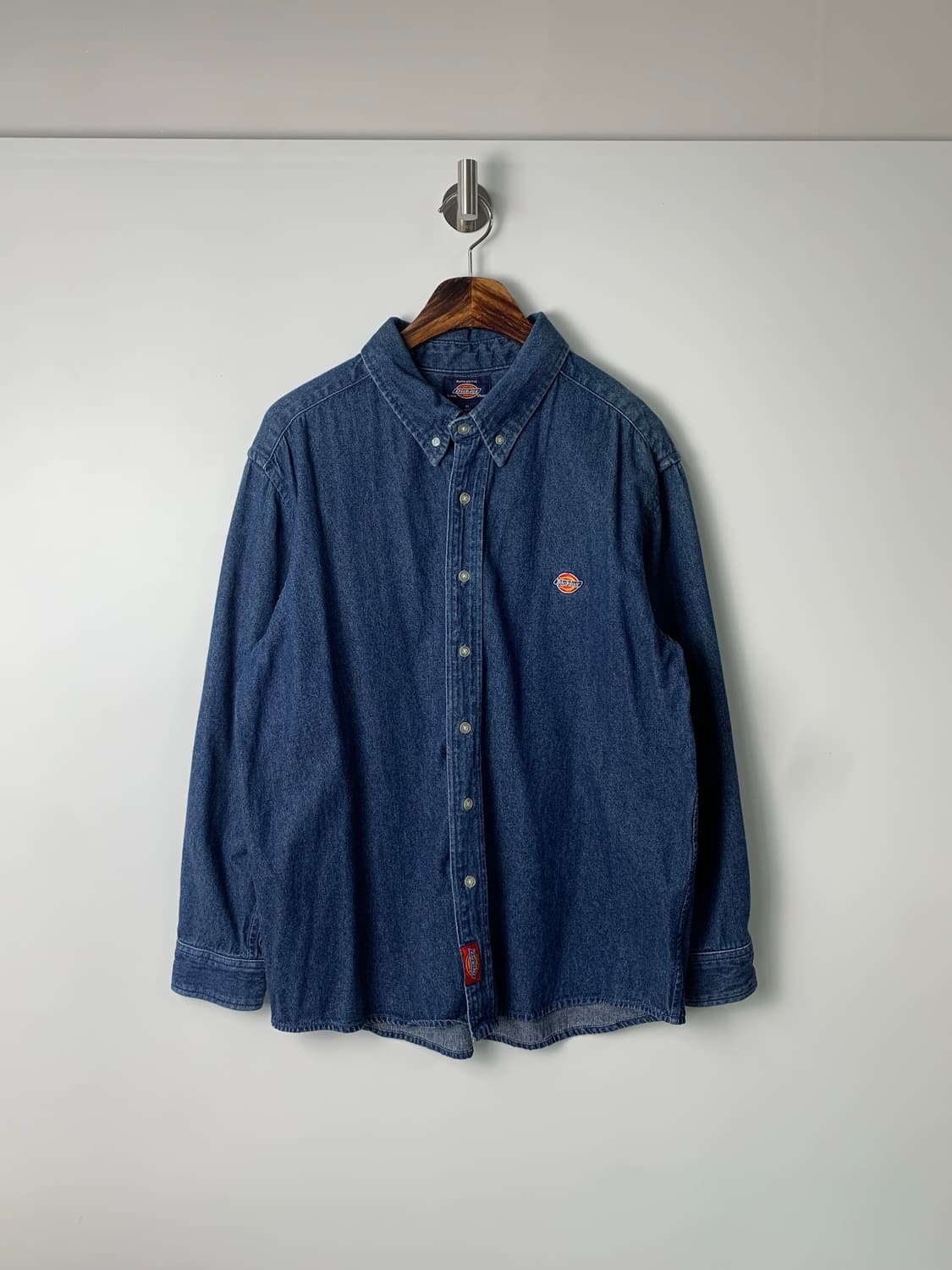 디키즈 화이트 자수로고 데님 셔츠 상품이미지2