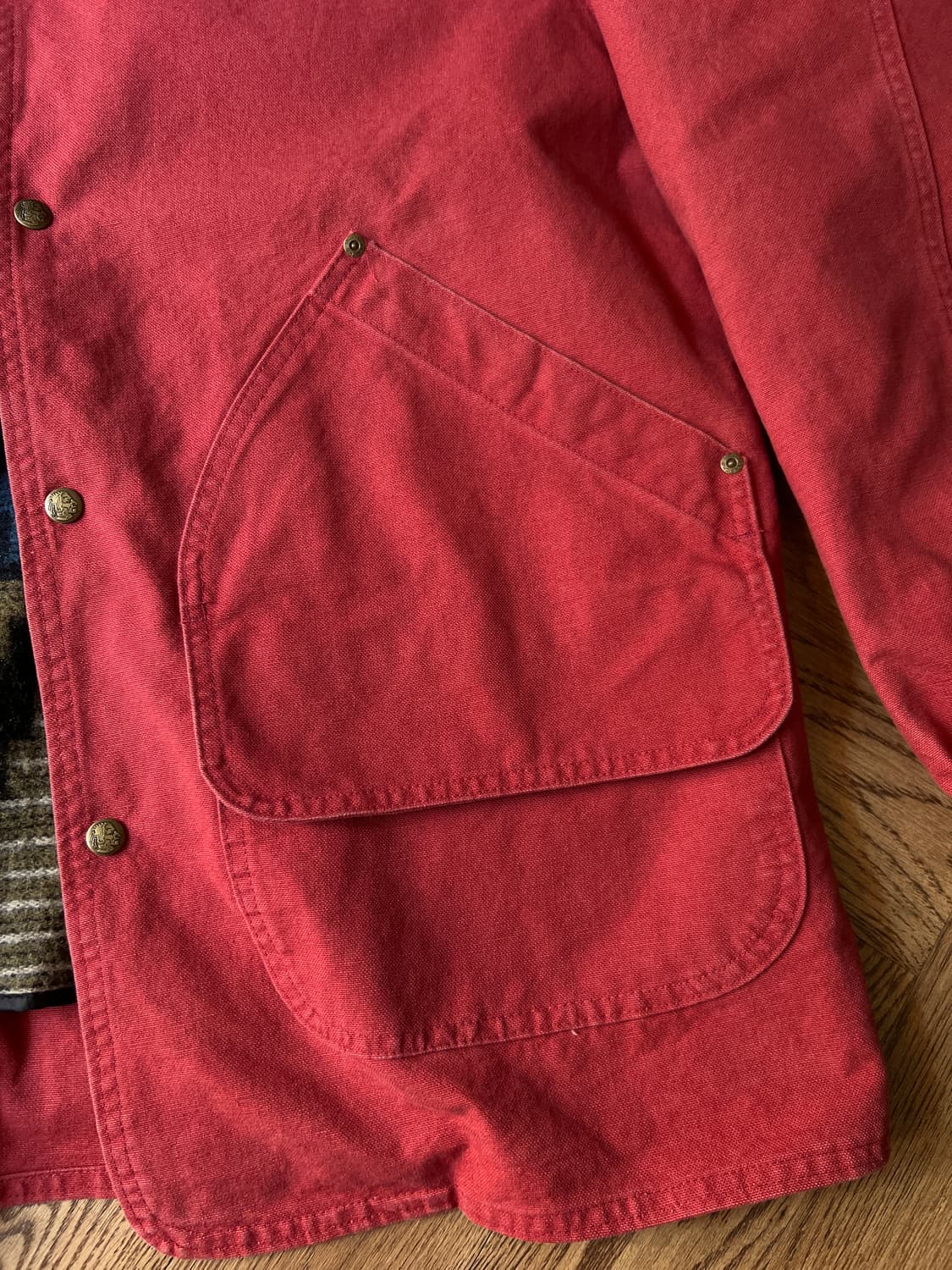 [L]90's 울리치 USA Made 나바호 라이닝 브릭레드 헌팅 자켓 상품이미지3