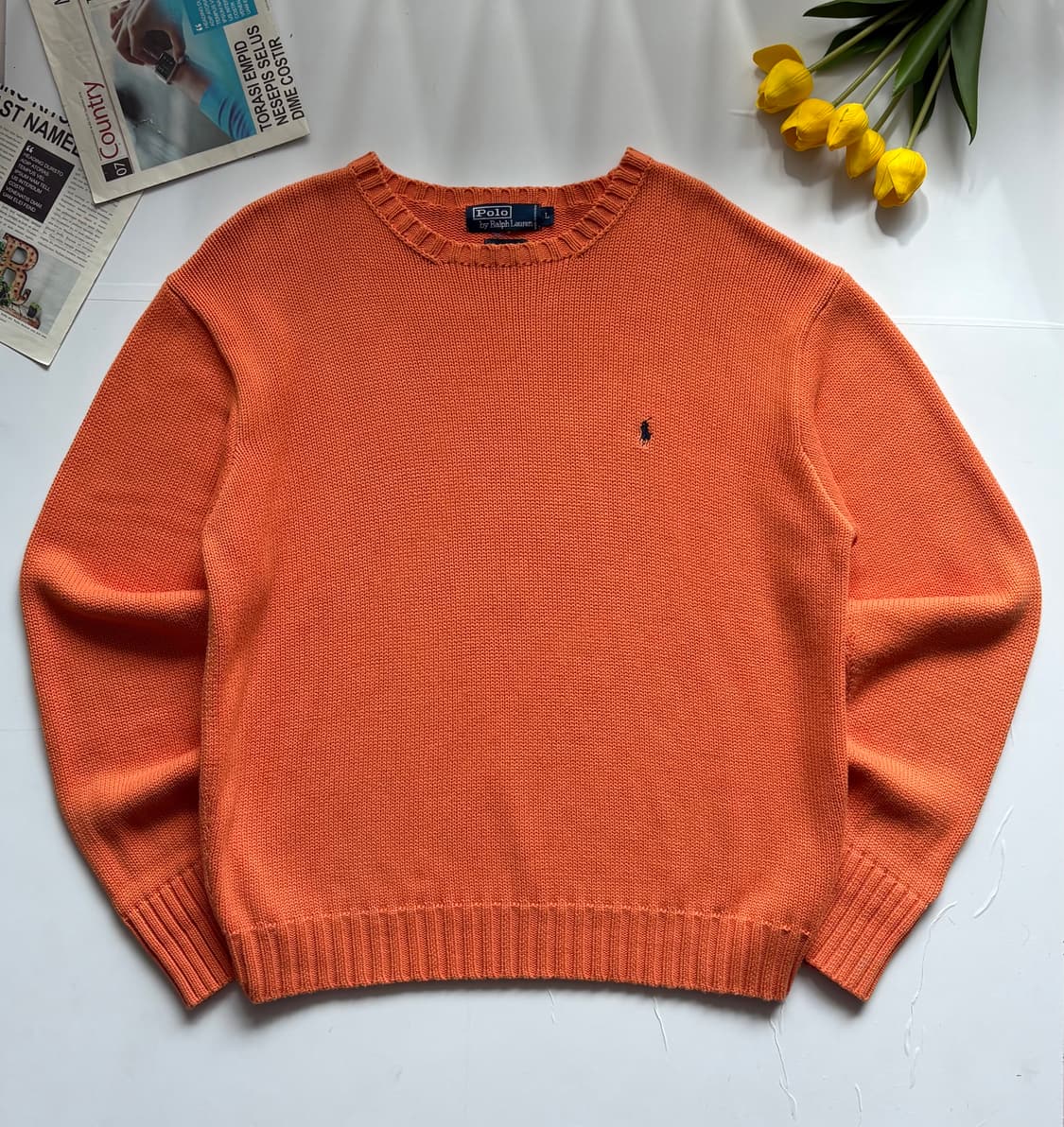 Polo 폴로랄프로렌 빈티지 오렌지 니트 상품이미지2