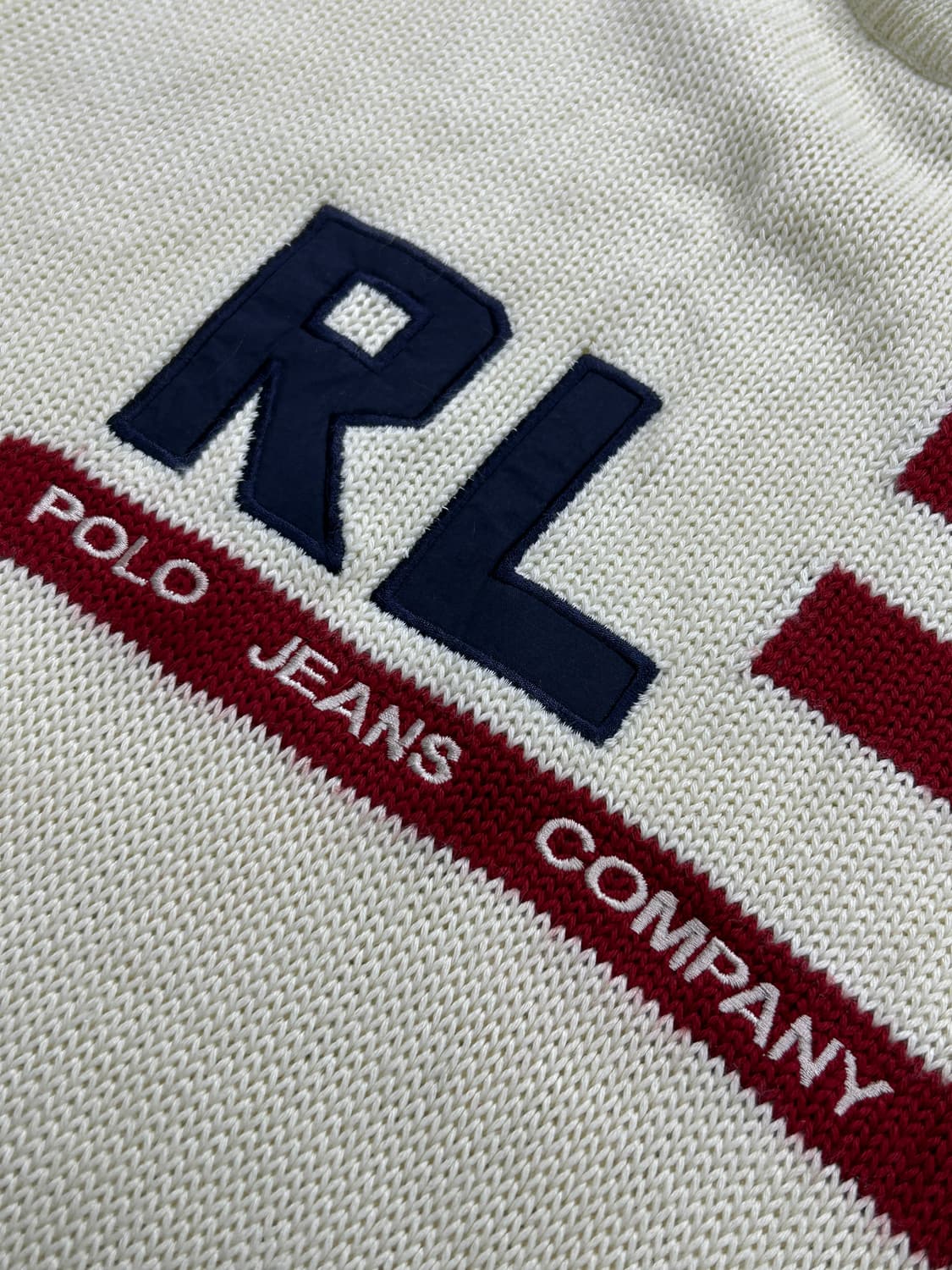 폴로 랄프로렌 진스 성조기 아이보리 코튼 니트 상품이미지5