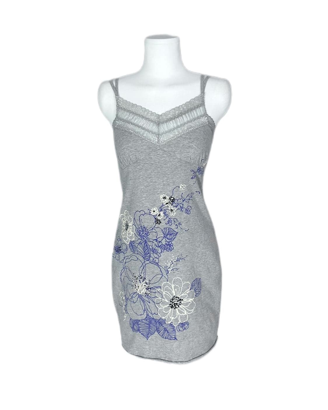 grey lace flower dress 상품이미지2