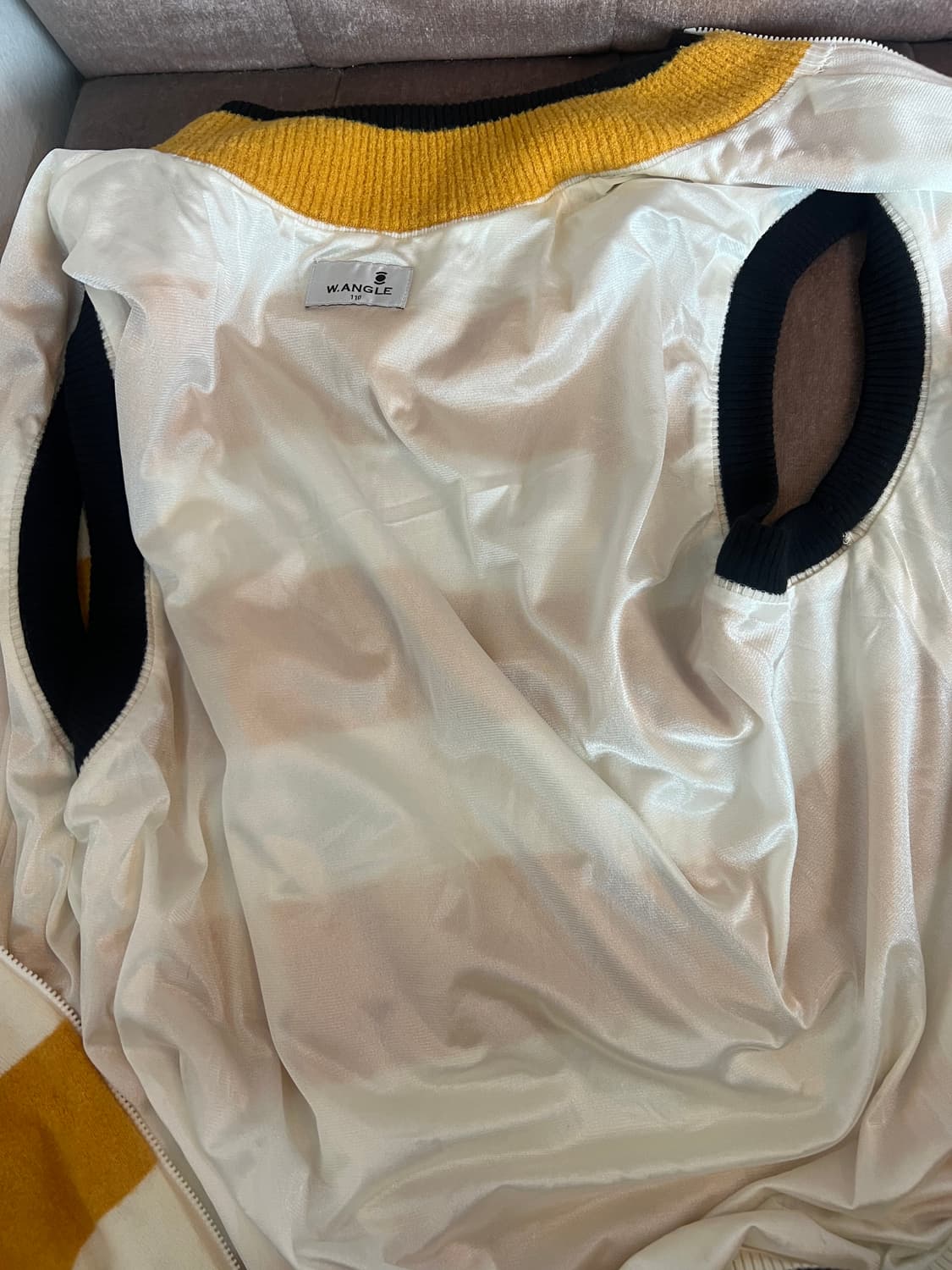 와이드앵글 남성 옐로우 바람막이조끼 골프조끼 상품이미지6