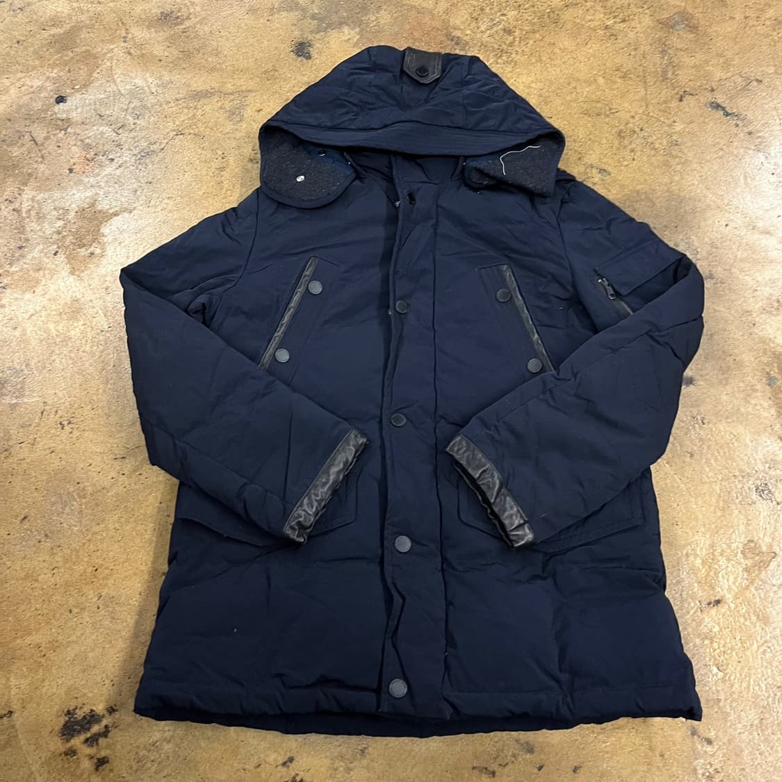 [정품/5] 파리게이츠 네이비 후드 패딩 코트 점퍼 b17 상품이미지2