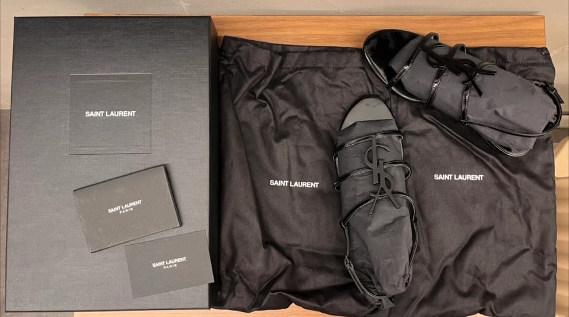 생로랑 입생로랑 카산드라 플랫샌들 블랙 37 상품이미지5