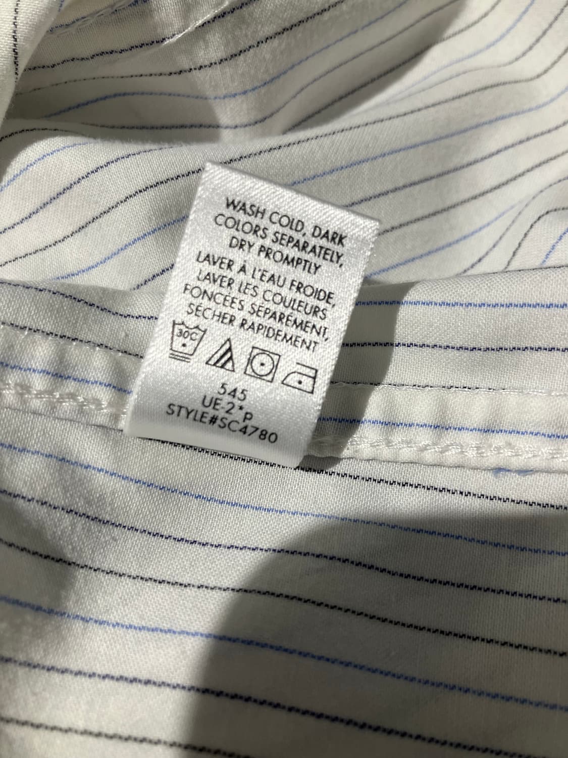 Calvin Klein 오픈카라 스트라이프 셔츠 S 상품이미지9