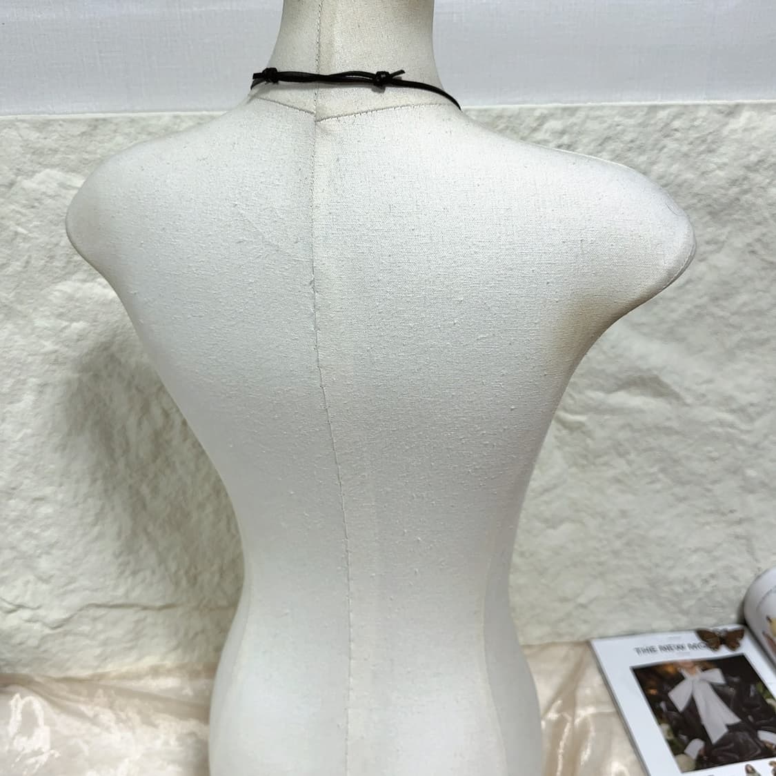 빈티지 황동 카메라 십자가 쇠가죽 끈  조절 목걸이 상품이미지3