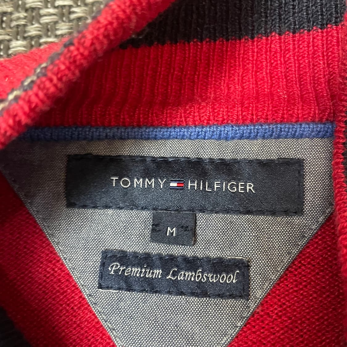타미힐피거 레드 램스울 니트 집업 M 상품이미지4