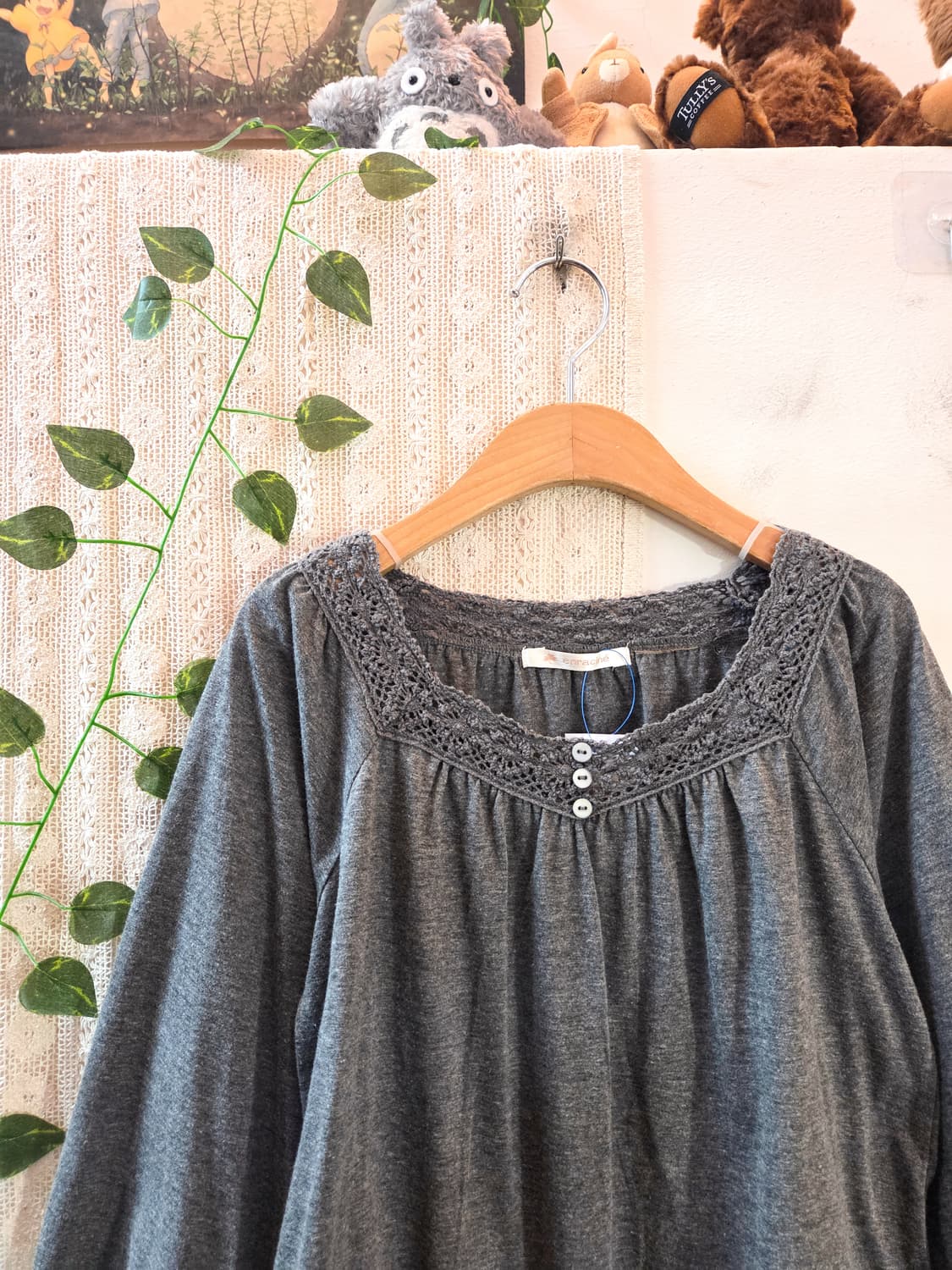 크로쉐 디테일 7부 슬리브 상품이미지2